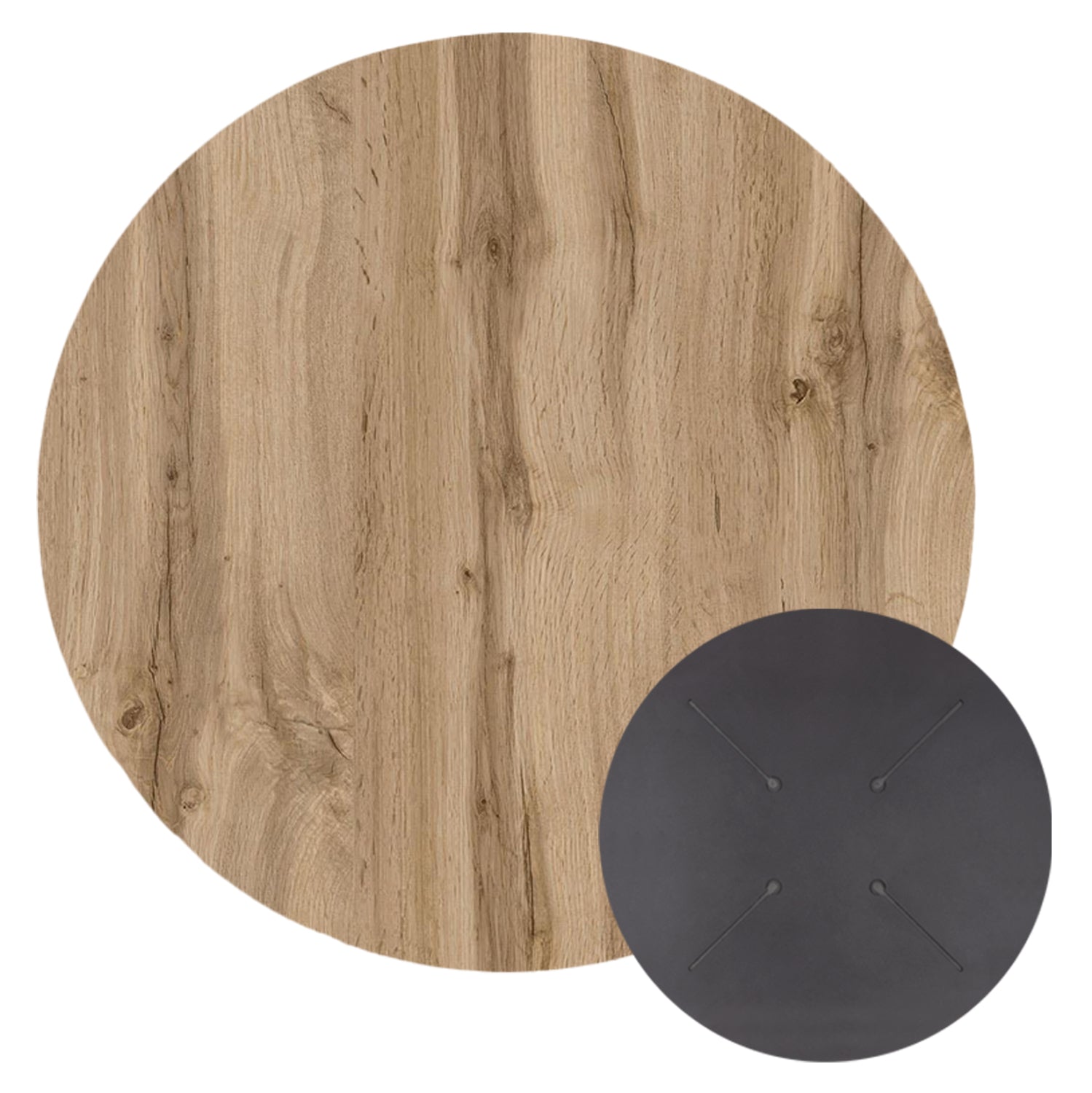ΕΠΙΦΑΝΕΙΑ ΤΡΑΠΕΖΙΟΥ HPL ΣΤΡΟΓΓΥΛΗ HM5842.36 SONAMA OAK Φ70εκ.