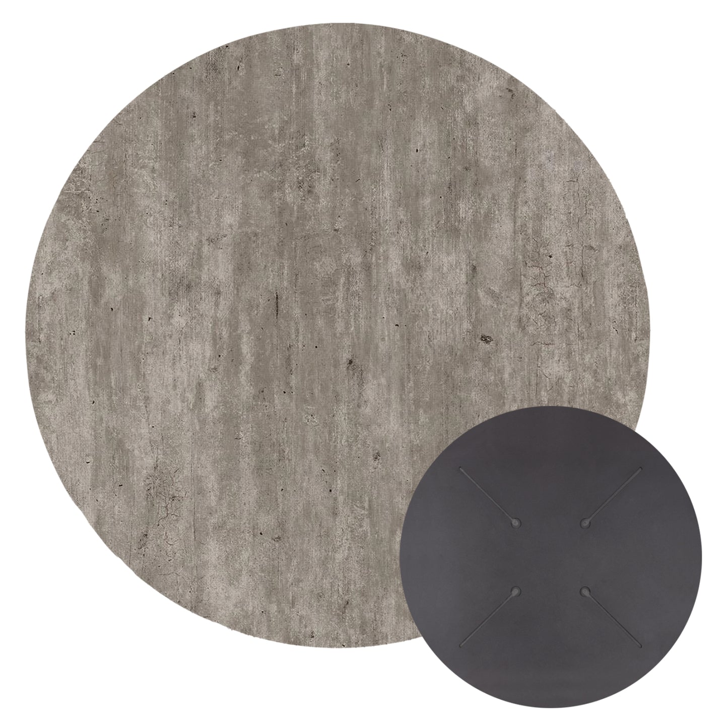 ΕΠΙΦΑΝΕΙΑ ΤΡΑΠΕΖΙΟΥ HPL ΣΤΡΟΓΓΥΛΗ HM5842.37 CONCRETE Φ70εκ.
