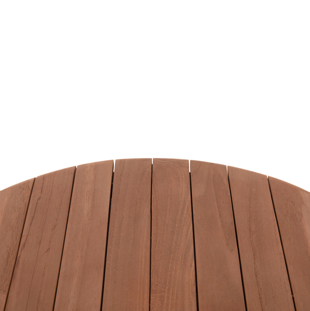 ΕΠΙΦΑΝΕΙΑ ΤΡΑΠΕΖΙΟΥ ΣΤΡΟΓΓΥΛΗ HM18132 ΞΥΛΟ TEAK--ΦΥΣΙΚΟ Φ60x4(πάχος)εκ.