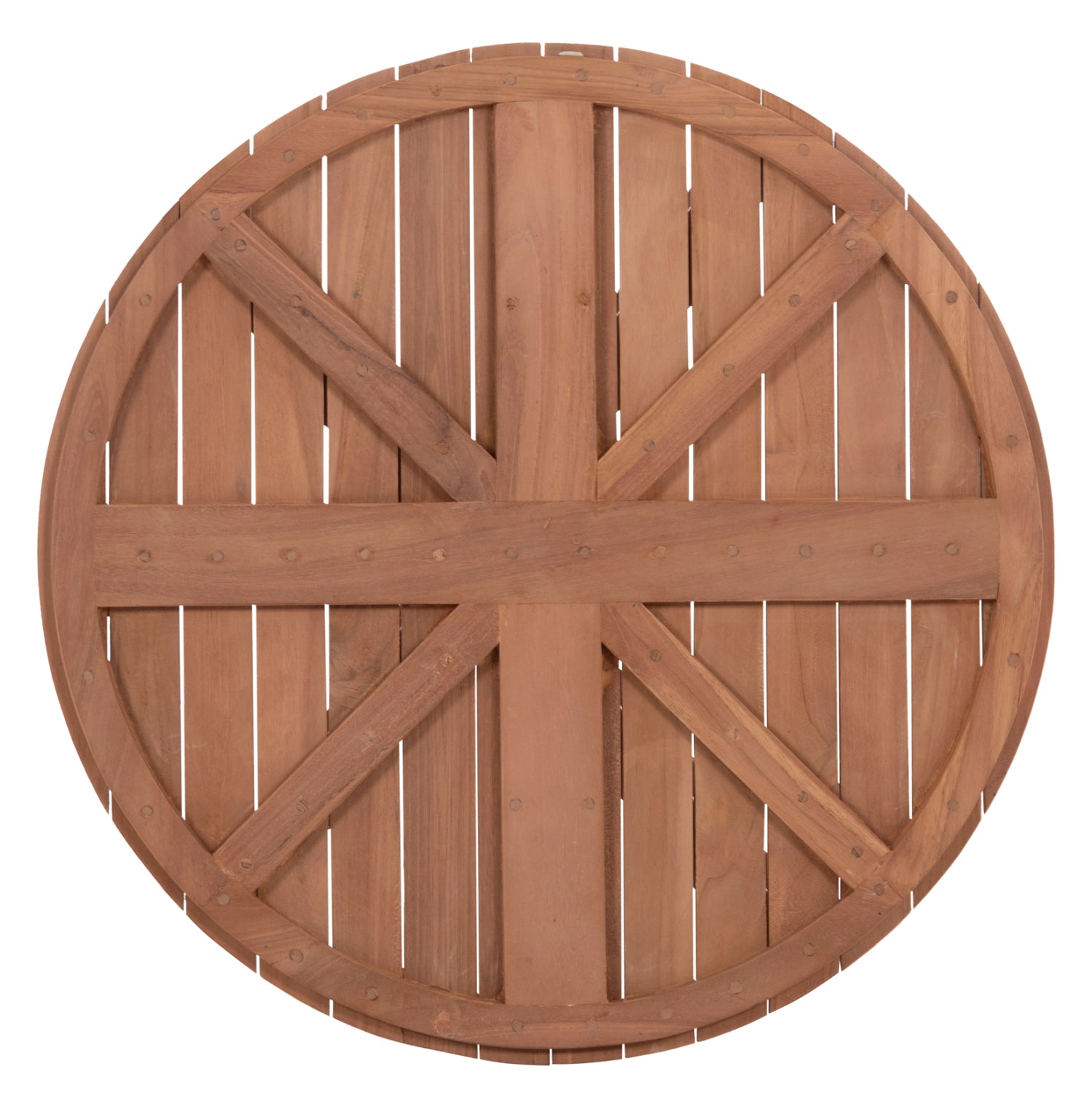 ΕΠΙΦΑΝΕΙΑ ΤΡΑΠΕΖΙΟΥ ΣΤΡΟΓΓΥΛΗ HM18133 ΞΥΛΟ TEAK--ΦΥΣΙΚΟ Φ70x4(πάχος)εκ.
