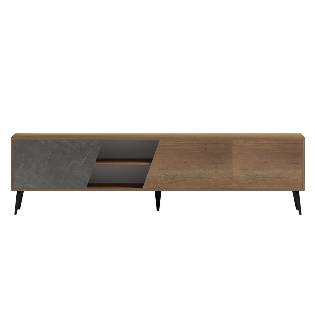 ΕΠΙΠΛΟ ΤΗΛΕΟΡΑΣΗΣ CATERRA HM18374.14 ΜΕΛΑΜΙΝΗ ΦΥΣΙΚΟ-MOORE STONE 180Χ35.5Χ48Υεκ.