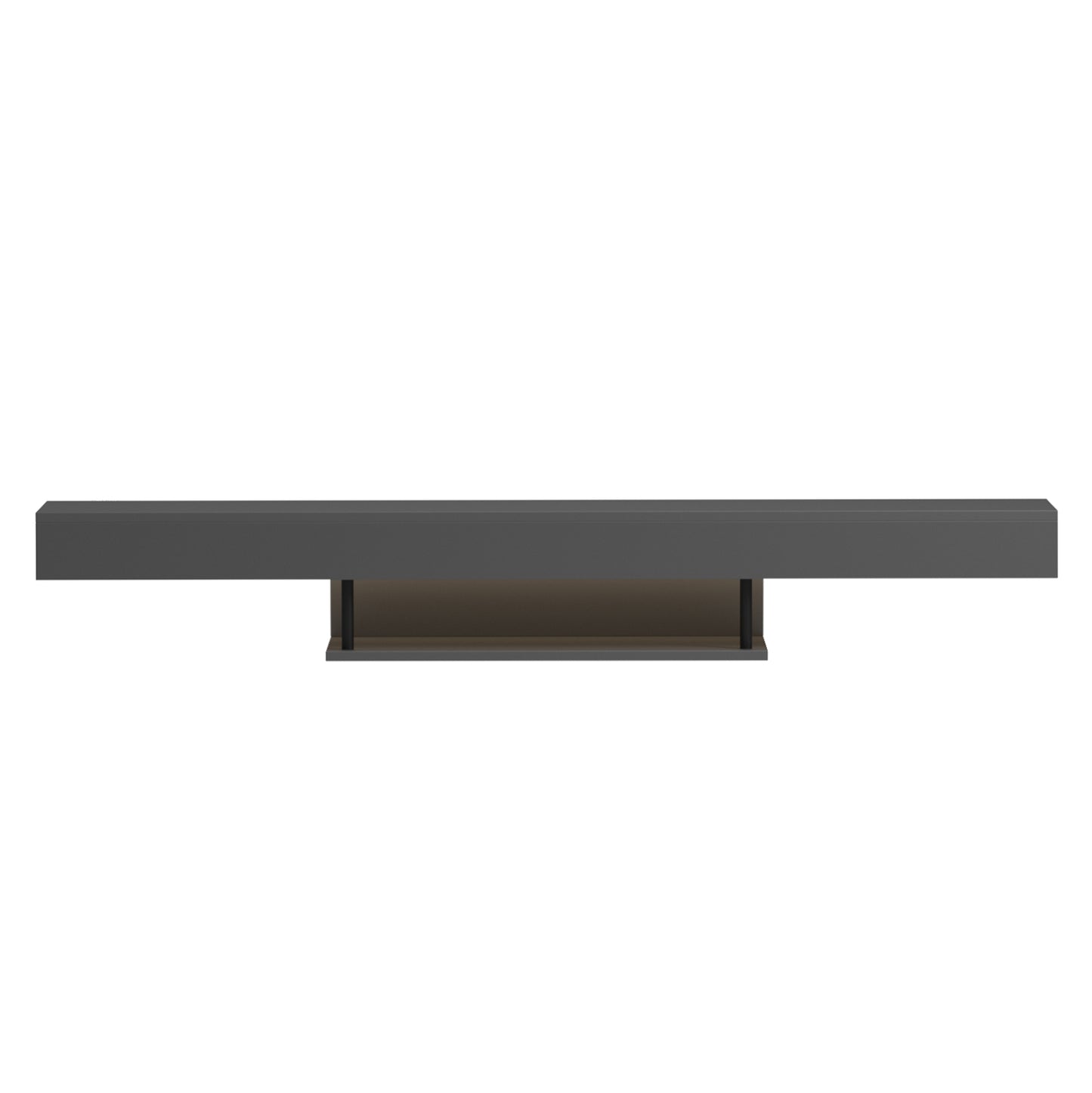 ΕΠΙΠΛΟ ΤΗΛΕΟΡΑΣΗΣ ΤΟΙΧΟΥ ME LED SAVOR HM18381.05 ΜΕΛΑΜΙΝΗ ΣΕ ΓΚΡΙ 150x29,5x22Υεκ