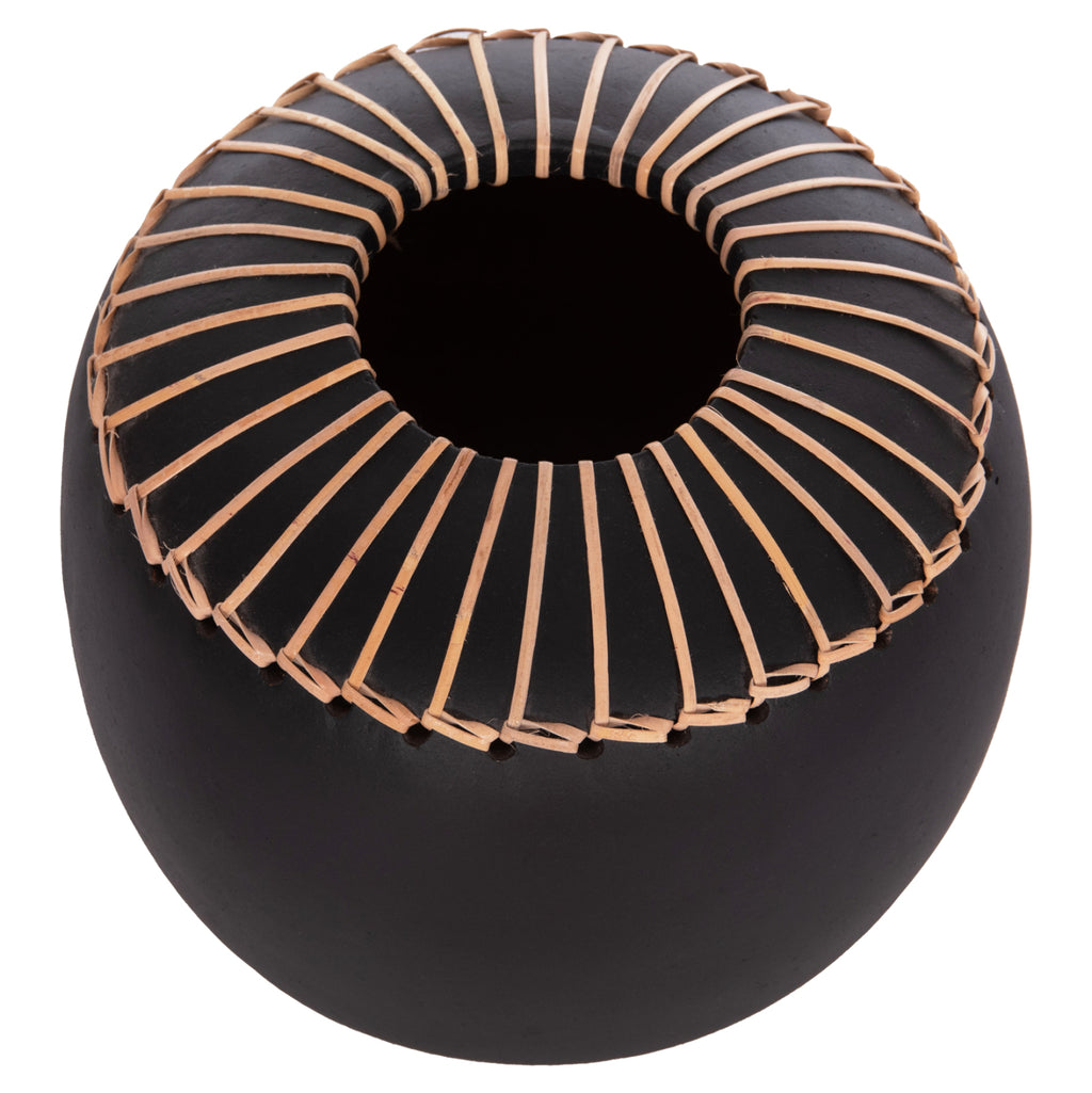 ΕΠΙΤΡΑΠΕΖΙΟ ΔΙΑΚΟΣΜΗΤΙΚΟ ΒΑΖΟ LENNOX HM4675.01L TΕΡΑΚΟΤΑ ΣΕ ΜΑΥΡΟ--Φ22x20Υεκ.