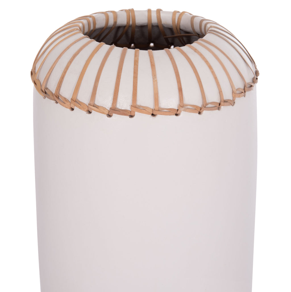 ΕΠΙΤΡΑΠΕΖΙΟ ΔΙΑΚΟΣΜΗΤΙΚΟ ΒΑΖΟ LENNOX HM4675.02S TΕΡΑΚΟΤΑ ΣΕ ΛΕΥΚΟ--Φ18x33Υεκ.