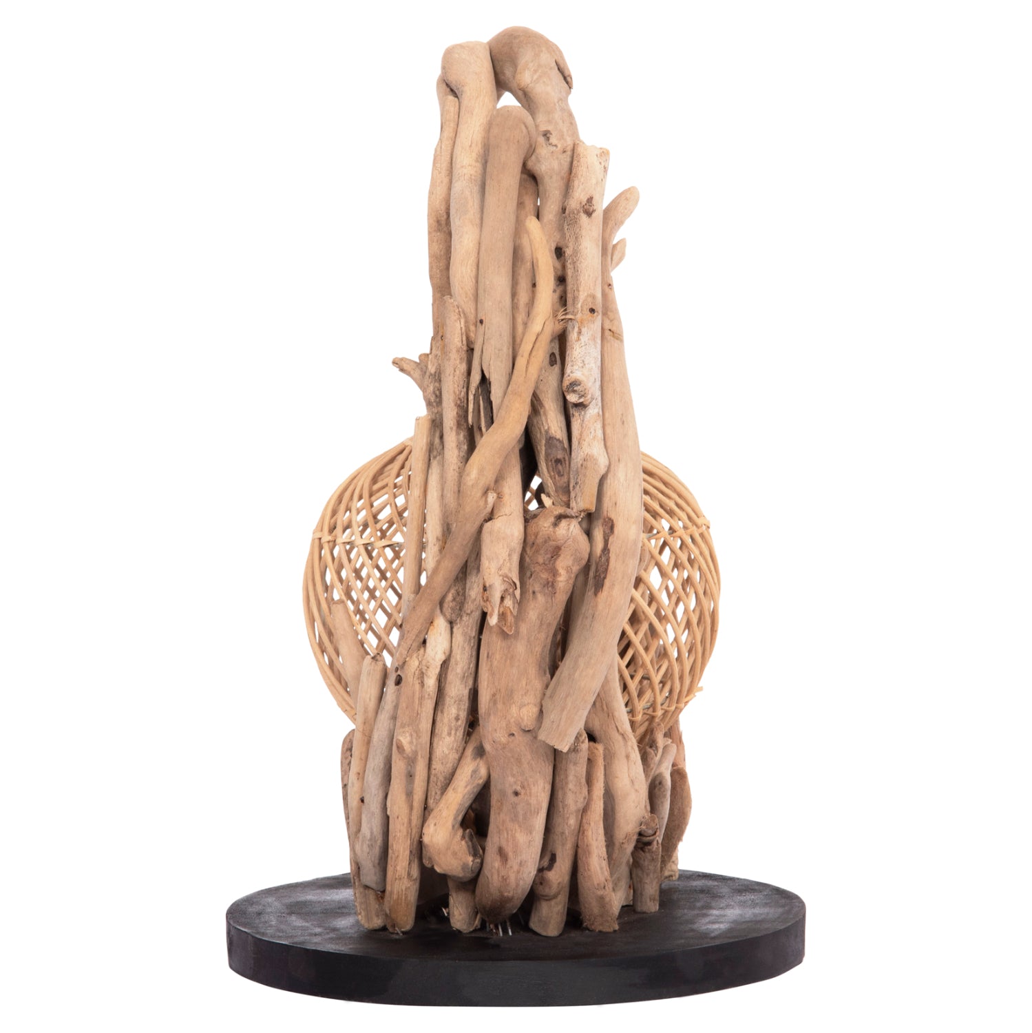 ΕΠΙΤΡΑΠΕΖΙΟ ΔΙΑΚΟΣΜΗΤΙΚΟ ΦΩΤΙΣΤΙΚΟ ASHIN HM4438 DRIFTWOOD--RATTAN 30x30x49Υεκ.