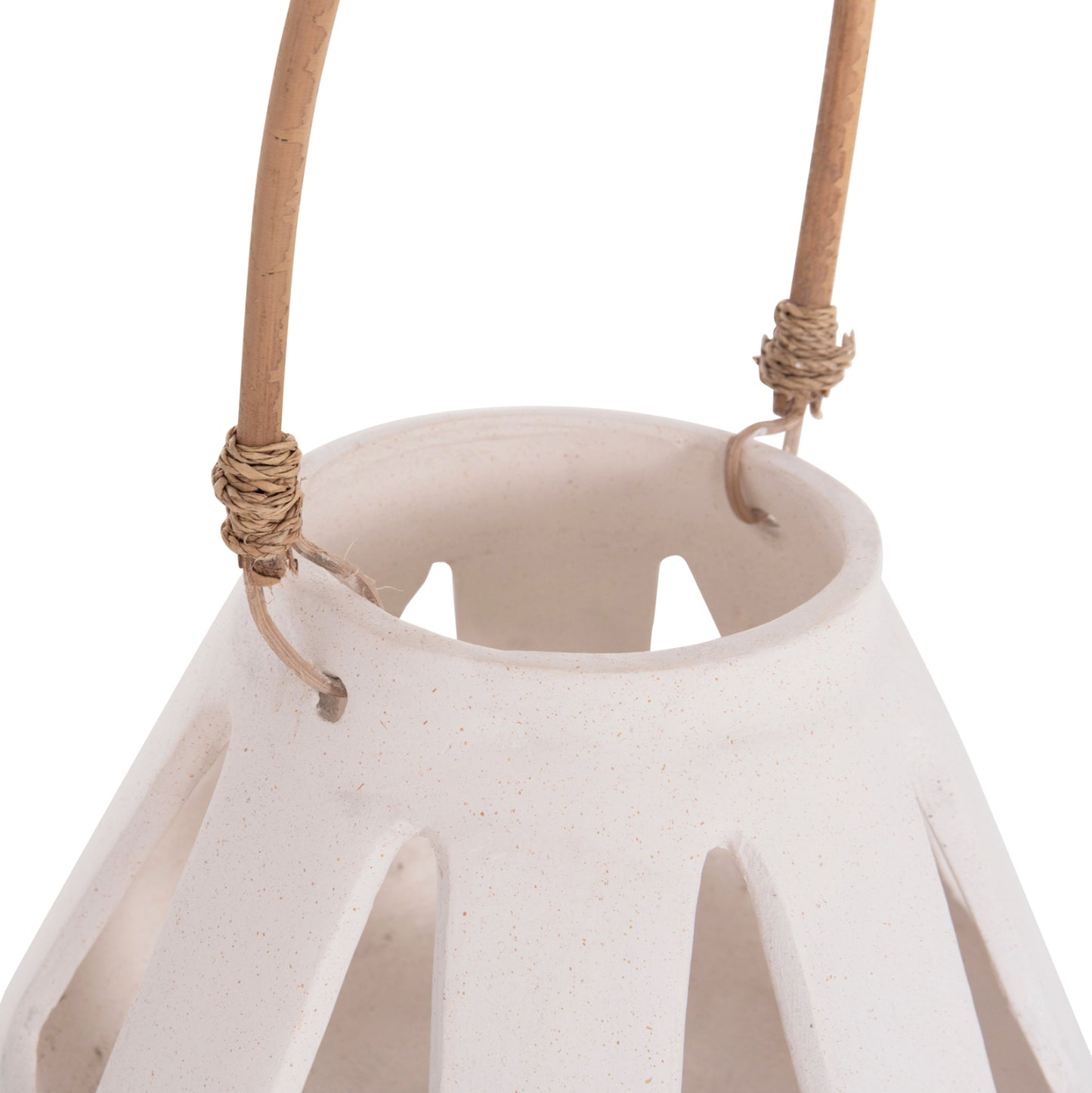 ΕΠΙΤΡΑΠΕΖΙΟ ΦΑΝΑΡΙ ERANTYL HM4696.02S ΛΕΥΚΟ FIBER CEMENT & ΧΕΡΟΥΛΙ RATTAN Φ25x17Yεκ.