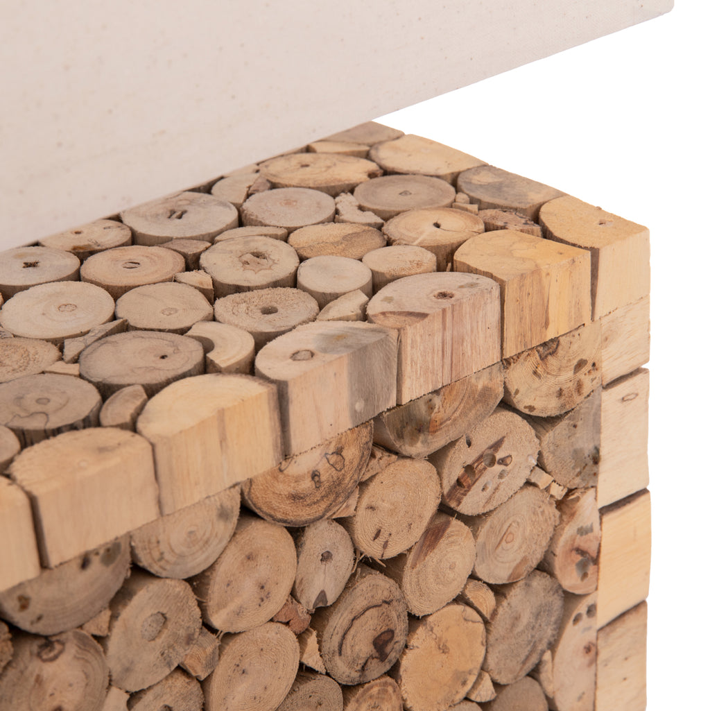 ΕΠΙΤΡΑΠΕΖΙΟ ΦΩΤΙΣΤΙΚΟ TWIGGY HM4437 DRIFTWOOD & ΛΕΥΚΟ ΚΑΠΕΛΟ 50.5x16x45.5Υεκ.