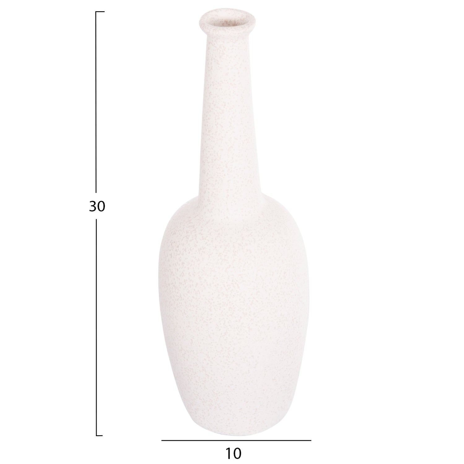 ΕΠΙΤΡΑΠΕΖΙΟ ΚΕΡΑΜΙΚΟ ΔΙΑΚΟΣΜΗΤΙΚΟ ELENDIL HM4592.01 ΥΠΟΛΕΥΚΟ ΚΡΥΣΤΑΛΛΙΚΟ Φ10x30Υ εκ