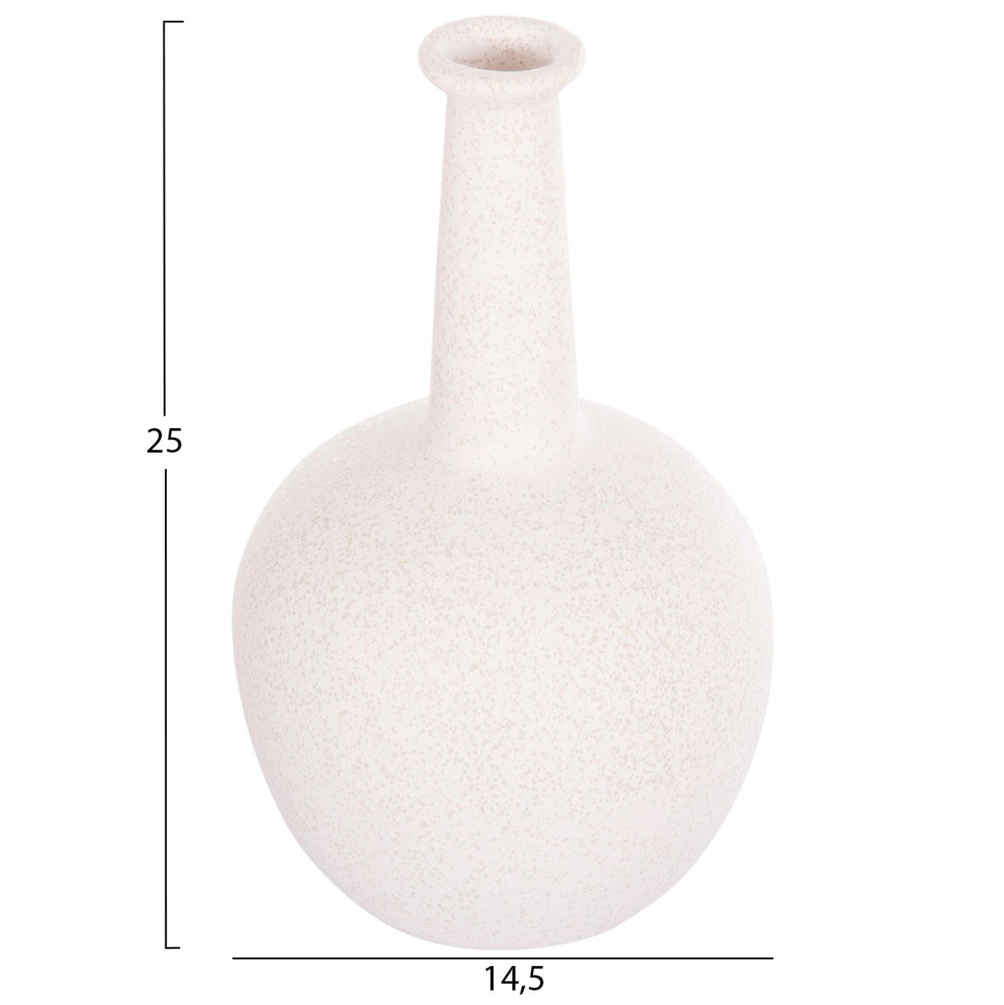 ΕΠΙΤΡΑΠΕΖΙΟ ΚΕΡΑΜΙΚΟ ΔΙΑΚΟΣΜΗΤΙΚΟ ELENDIL HM4593.01 ΥΠΟΛΕΥΚΟ ΚΡΥΣΤΑΛΛΙΚΟ Φ15x25Υεκ