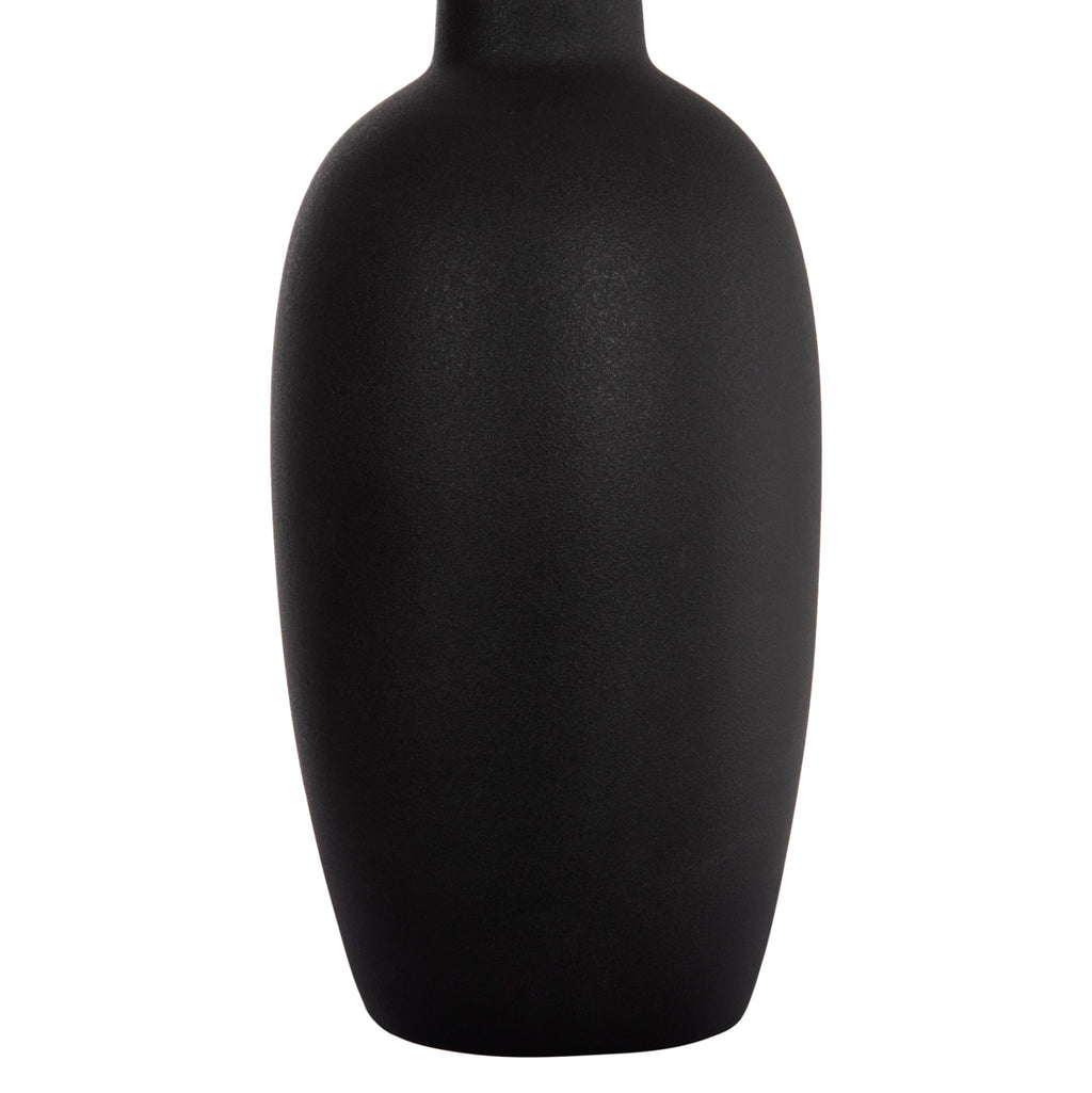 ΕΠΙΤΡΑΠΕΖΙΟ ΚΕΡΑΜΙΚΟ ΔΙΑΚΟΣΜΗΤΙΚΟ ELENDIL HM4591.02 ΜΑΥΡΟ ΜΑΤ Φ12x39.5Υεκ