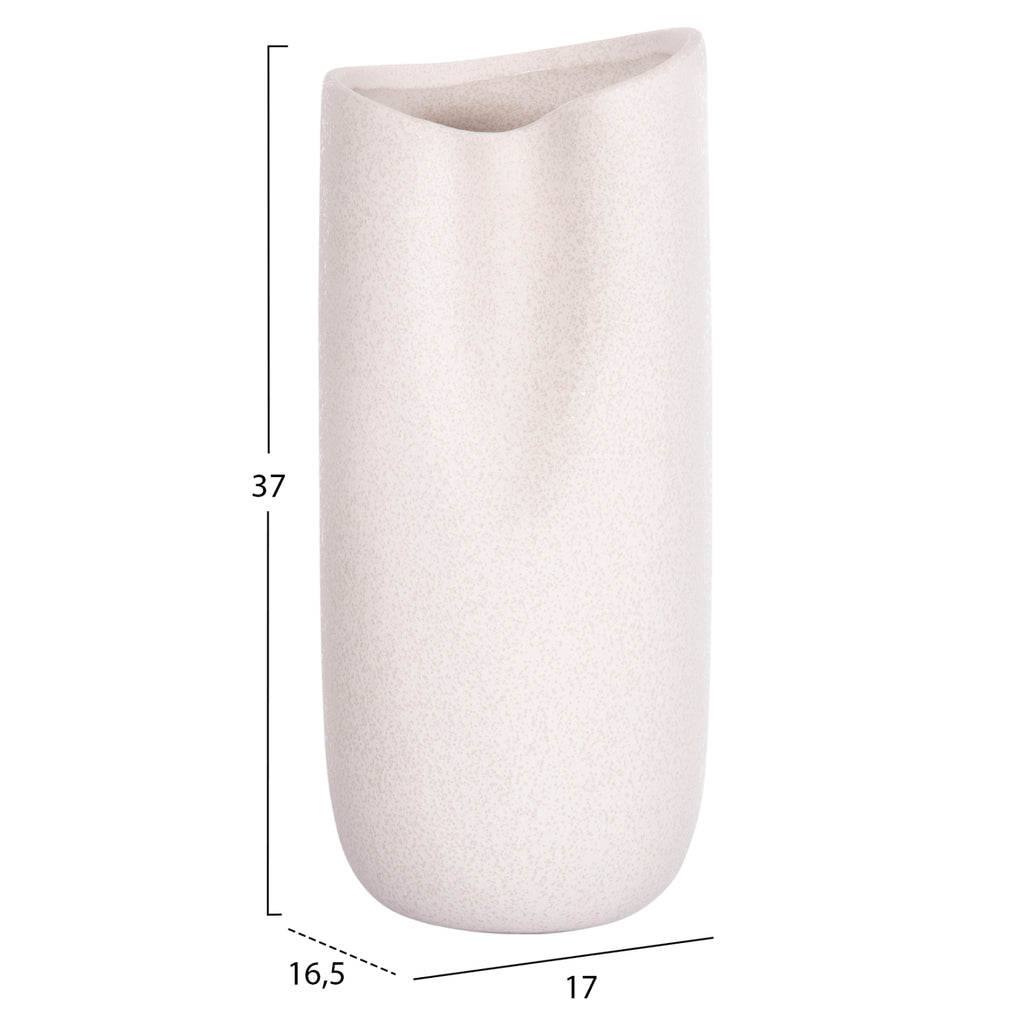ΕΠΙΤΡΑΠΕΖΙΟ ΚΕΡΑΜΙΚΟ ΔΙΑΚΟΣΜΗΤΙΚΟ GLAZE HM4606.01 ΚΡΥΣΤΑΛΛΙΚΟ ΥΠΟΛΕΥΚΟ 17x16,5x37Υεκ