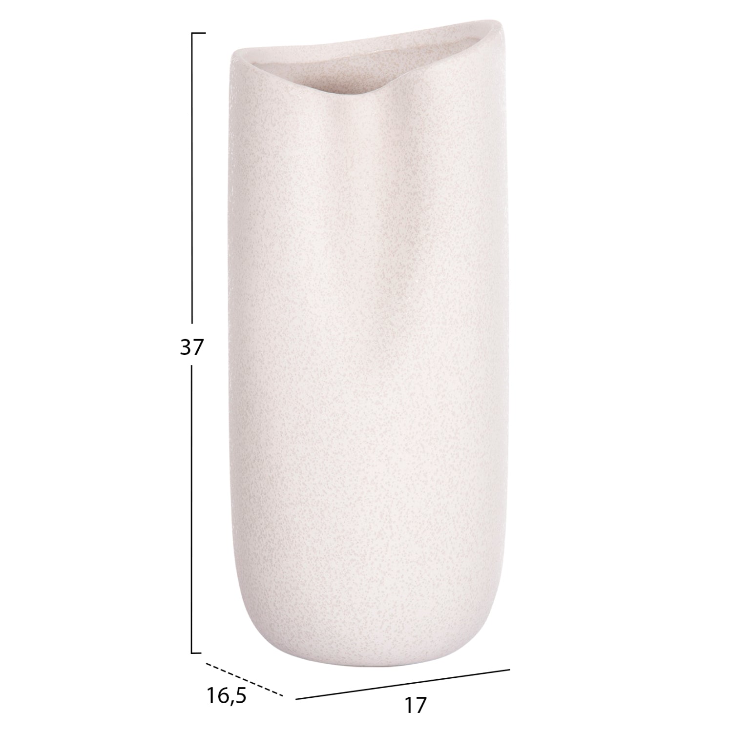 ΕΠΙΤΡΑΠΕΖΙΟ ΚΕΡΑΜΙΚΟ ΔΙΑΚΟΣΜΗΤΙΚΟ GLAZE HM4606.01 ΚΡΥΣΤΑΛΛΙΚΟ ΥΠΟΛΕΥΚΟ 17x16,5x37Υεκ