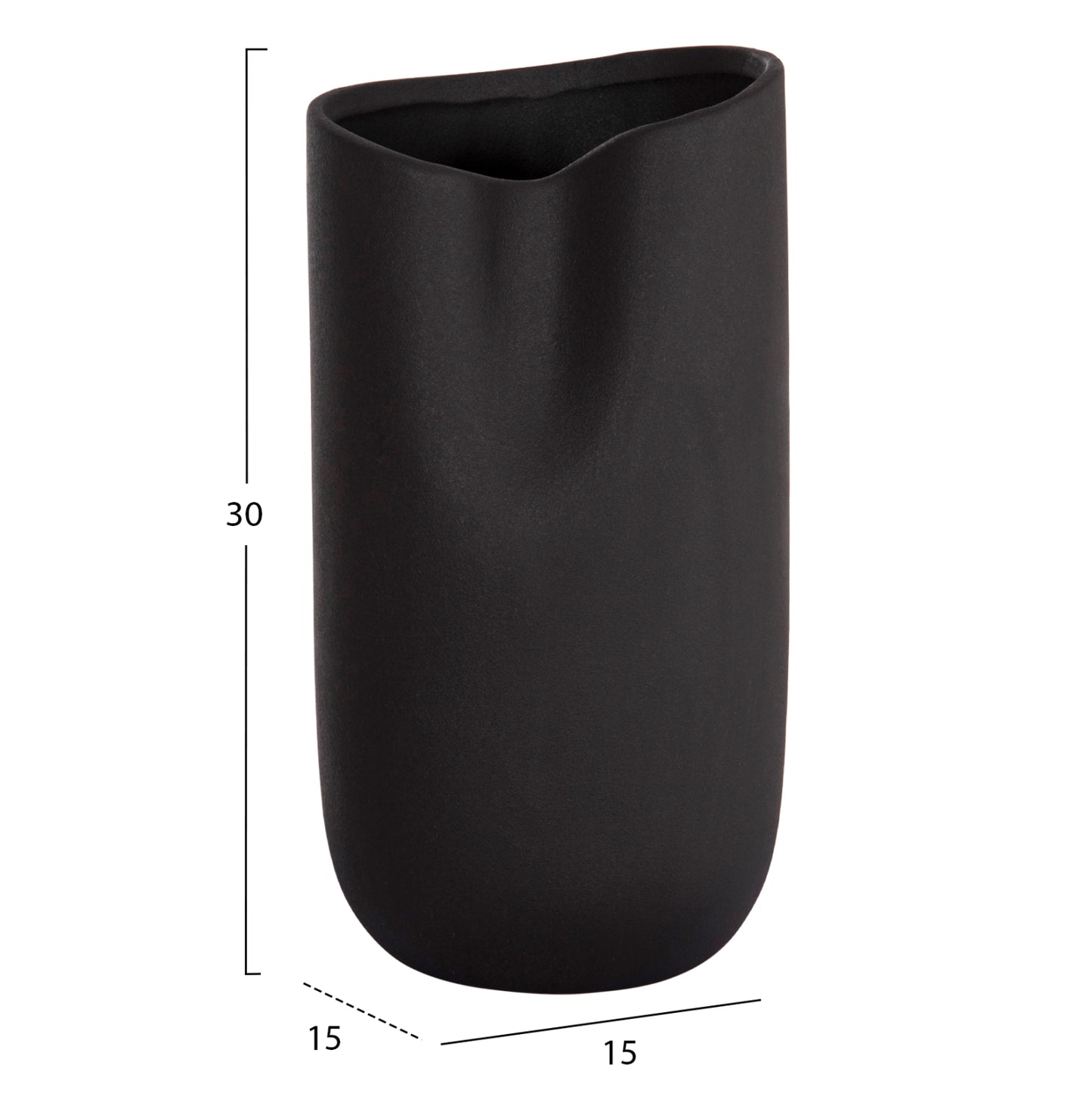 ΕΠΙΤΡΑΠΕΖΙΟ ΚΕΡΑΜΙΚΟ ΔΙΑΚΟΣΜΗΤΙΚΟ GLAZE HM4607.02 ΜΑΥΡΟ ΜΑΤ 15x15x30Υεκ