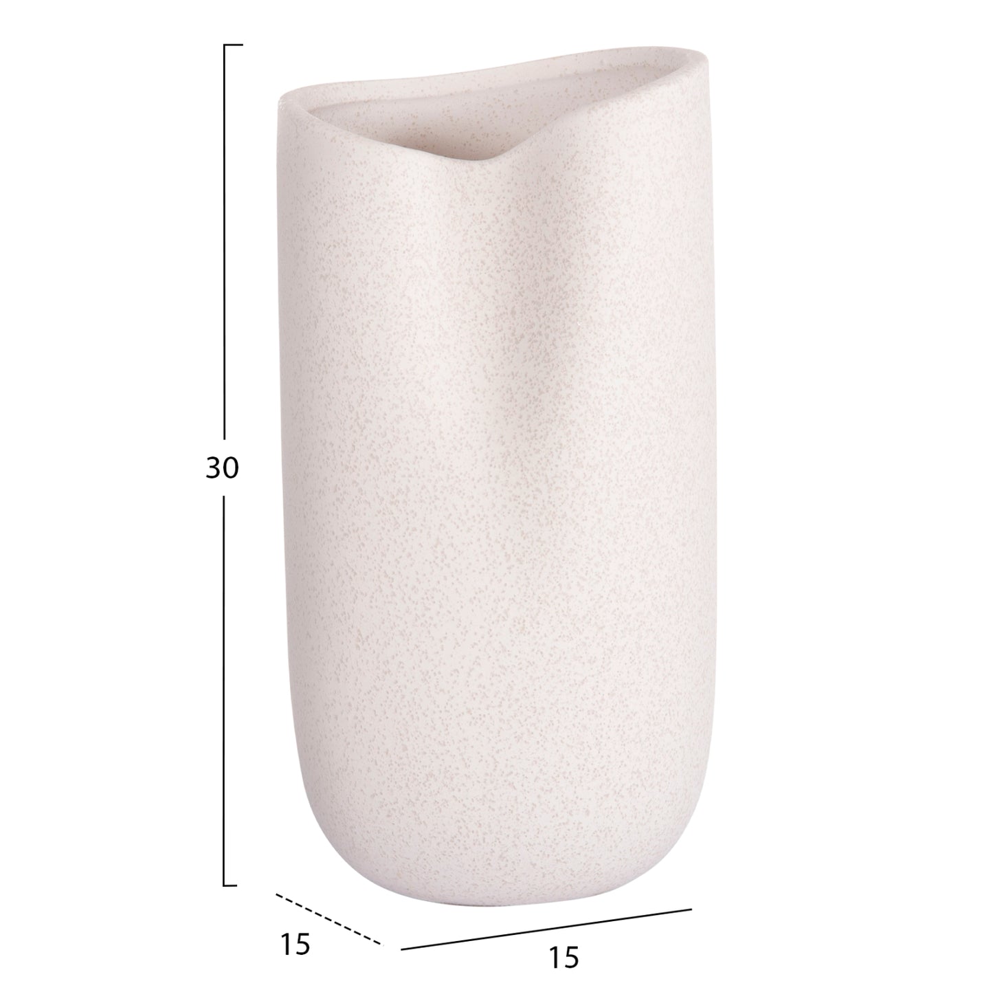 ΕΠΙΤΡΑΠΕΖΙΟ ΚΕΡΑΜΙΚΟ ΔΙΑΚΟΣΜΗΤΙΚΟ GLAZE HM4607.01 ΥΠΟΛΕΥΚΟ ΚΡΥΣΤΑΛΛΙΚΟ 15x15x30Υεκ