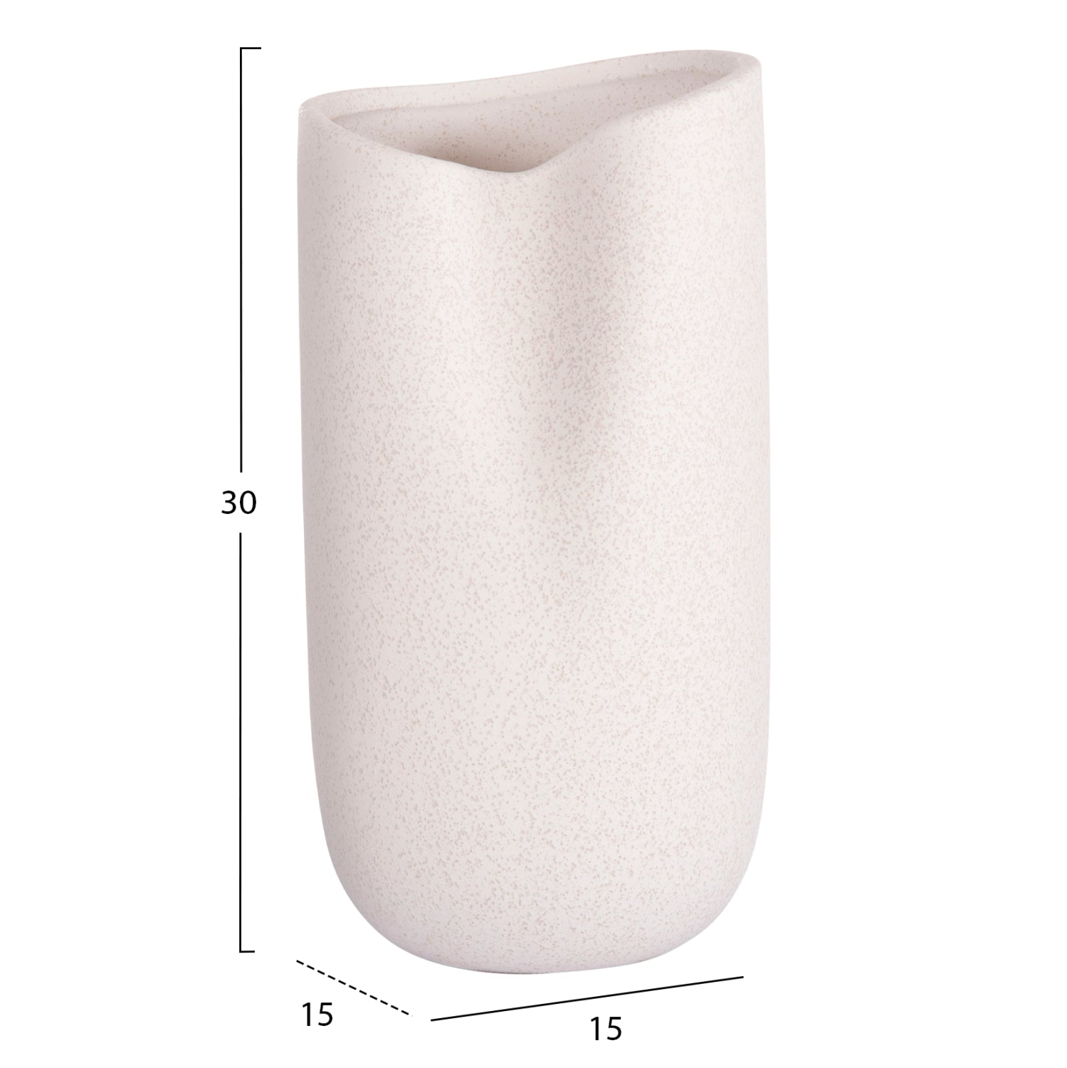 ΕΠΙΤΡΑΠΕΖΙΟ ΚΕΡΑΜΙΚΟ ΔΙΑΚΟΣΜΗΤΙΚΟ GLAZE HM4607.01 ΥΠΟΛΕΥΚΟ ΚΡΥΣΤΑΛΛΙΚΟ 15x15x30Υεκ