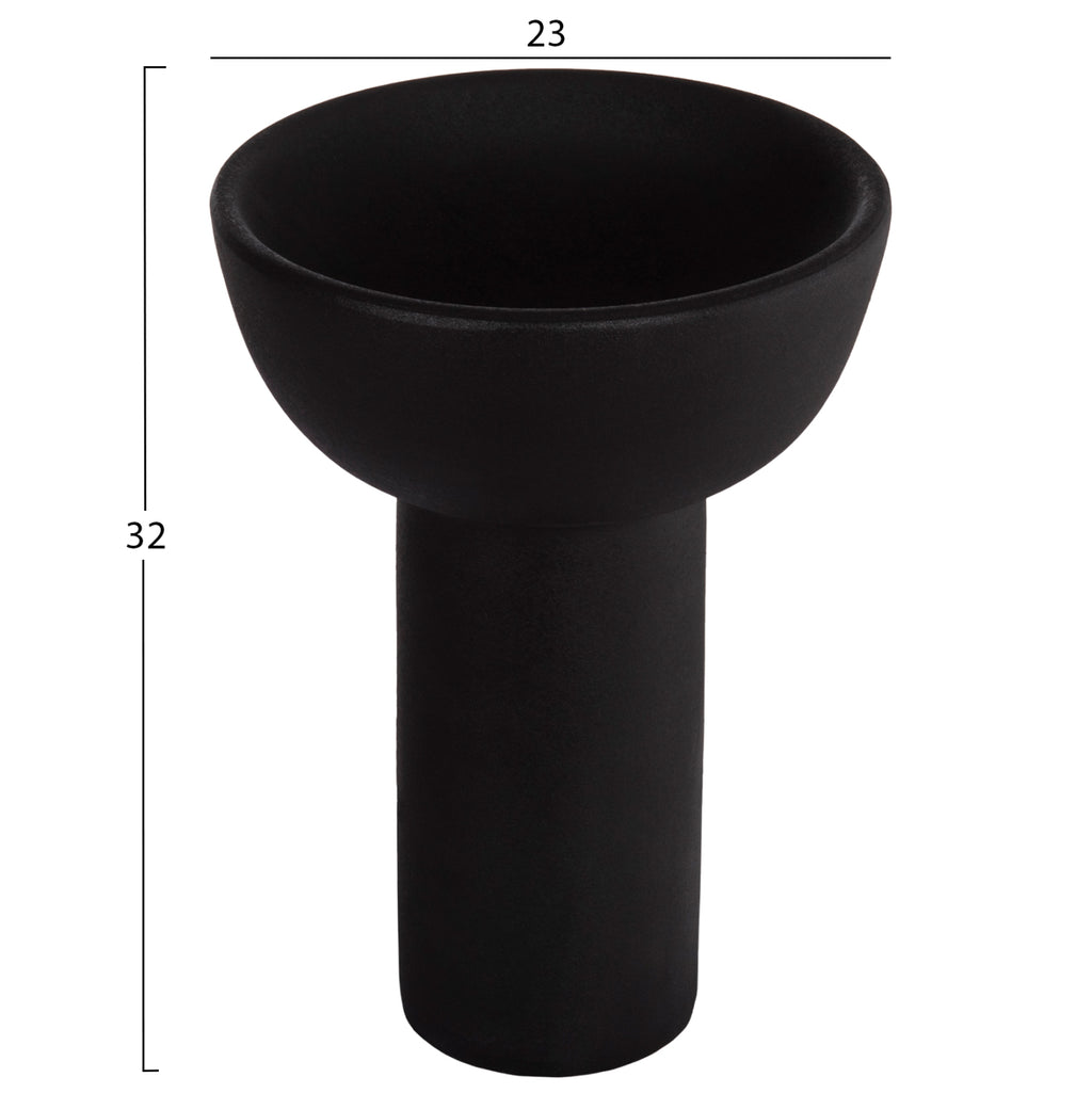 ΕΠΙΤΡΑΠΕΖΙΟ ΚΕΡΑΜΙΚΟ ΔΙΑΚΟΣΜΗΤΙΚΟ ELENDIL HM4602.02 ΜΑΥΡΟ ΜΑΤ Φ23x32Υ εκ