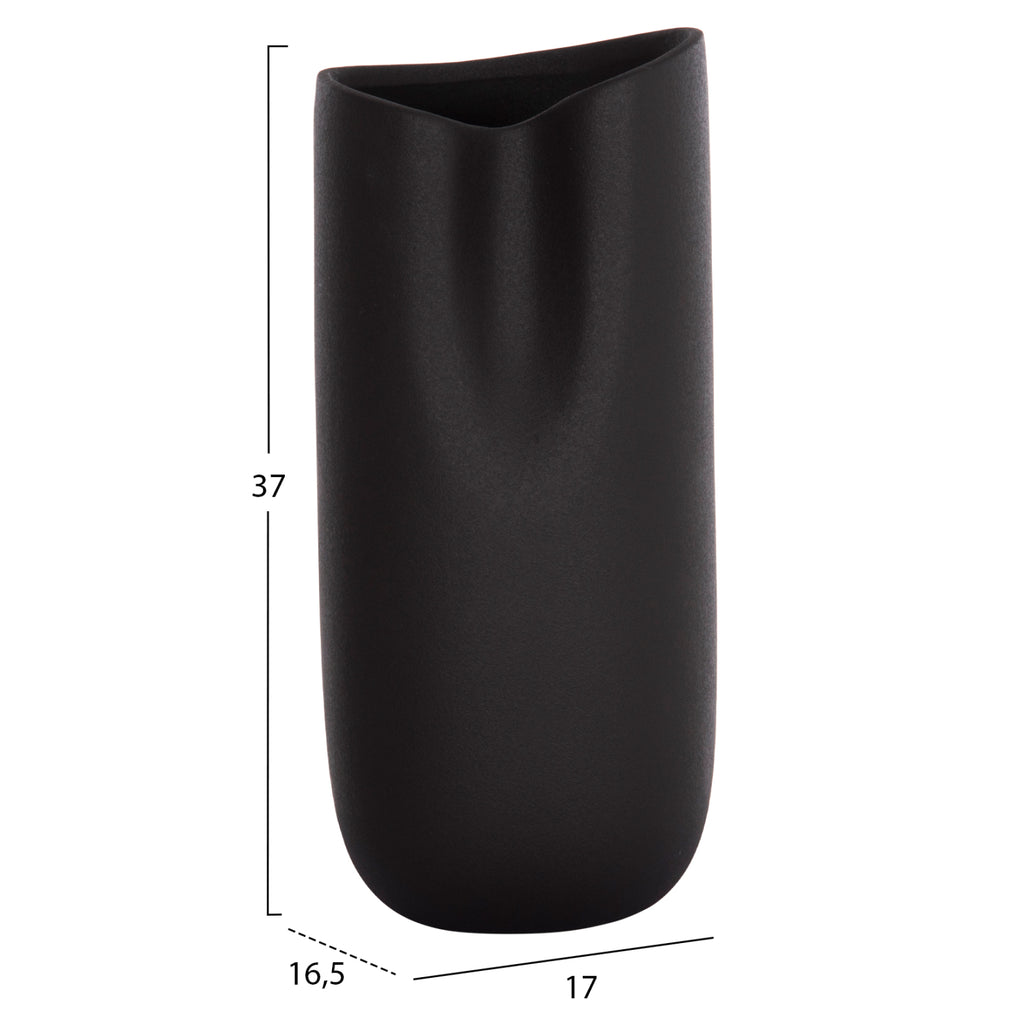 ΕΠΙΤΡΑΠΕΖΙΟ ΚΕΡΑΜΙΚΟ ΔΙΑΚΟΣΜΗΤΙΚΟ GLAZE HM4606.02 ΜΑΥΡΟ ΜΑΤ 17x16,5x37Υεκ