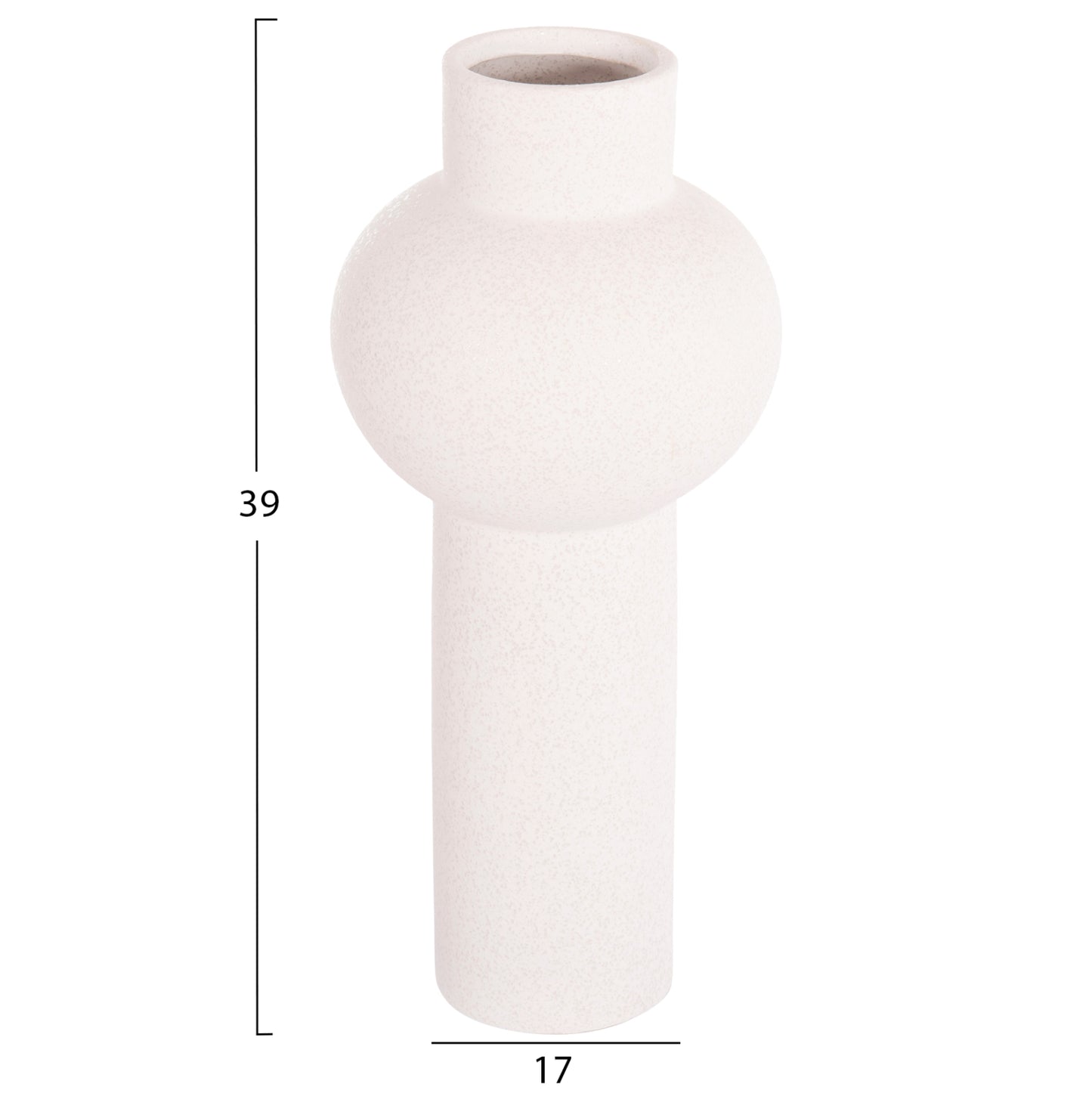 ΕΠΙΤΡΑΠΕΖΙΟ ΚΕΡΑΜΙΚΟ ΔΙΑΚΟΣΜΗΤΙΚΟ SCEPTER HM4604.01 ΥΠΟΛΕΥΚΟ ΚΡΥΣΤΑΛΛΙΚΟ Φ17x39Υεκ
