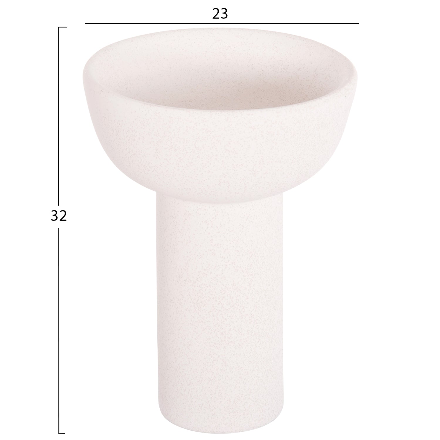 ΕΠΙΤΡΑΠΕΖΙΟ ΚΕΡΑΜΙΚΟ ΔΙΑΚΟΣΜΗΤΙΚΟ ELENDIL HM4602.01 ΥΠΟΛΕΥΚΟ ΚΡΥΣΤΑΛΛΙΚΟ Φ23x32Υ εκ.