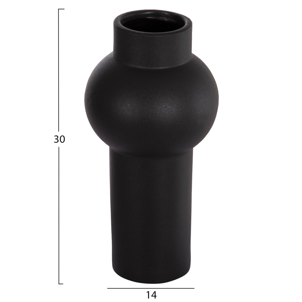 ΕΠΙΤΡΑΠΕΖΙΟ ΚΕΡΑΜΙΚΟ ΔΙΑΚΟΣΜΗΤΙΚΟ SCEPTER HM4605.02 ΜΑΥΡΟ ΜΑΤ Φ15x30Υ εκ.