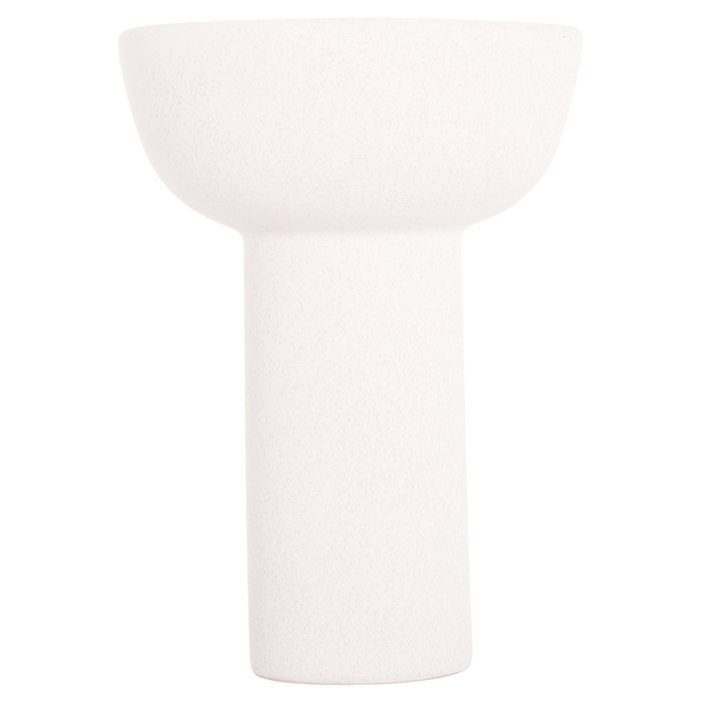 ΕΠΙΤΡΑΠΕΖΙΟ ΚΕΡΑΜΙΚΟ ΔΙΑΚΟΣΜΗΤΙΚΟ ELENDIL HM4602.01 ΥΠΟΛΕΥΚΟ ΚΡΥΣΤΑΛΛΙΚΟ Φ23x32Υ εκ.
