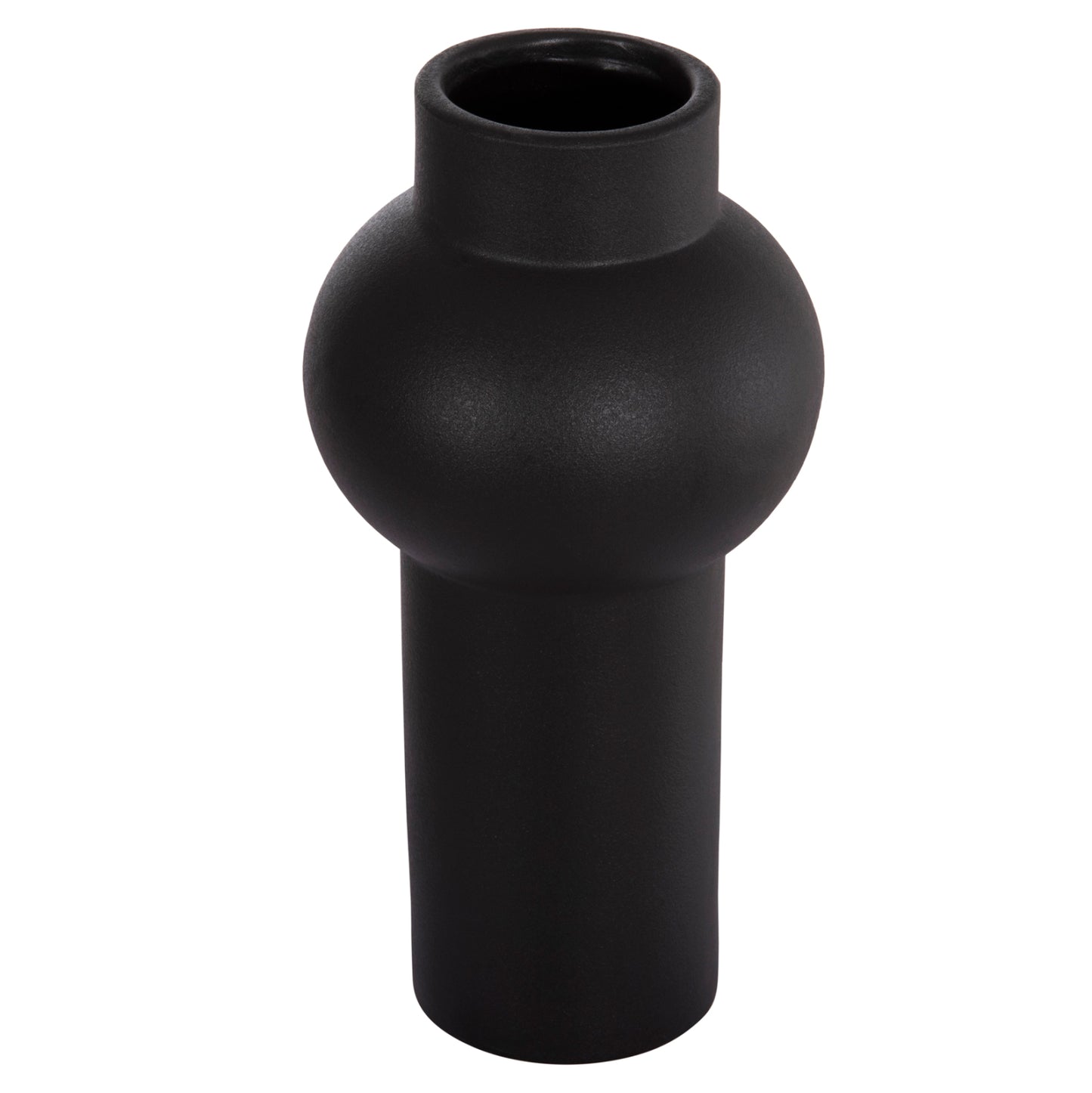 ΕΠΙΤΡΑΠΕΖΙΟ ΚΕΡΑΜΙΚΟ ΔΙΑΚΟΣΜΗΤΙΚΟ SCEPTER HM4605.02 ΜΑΥΡΟ ΜΑΤ Φ15x30Υ εκ.