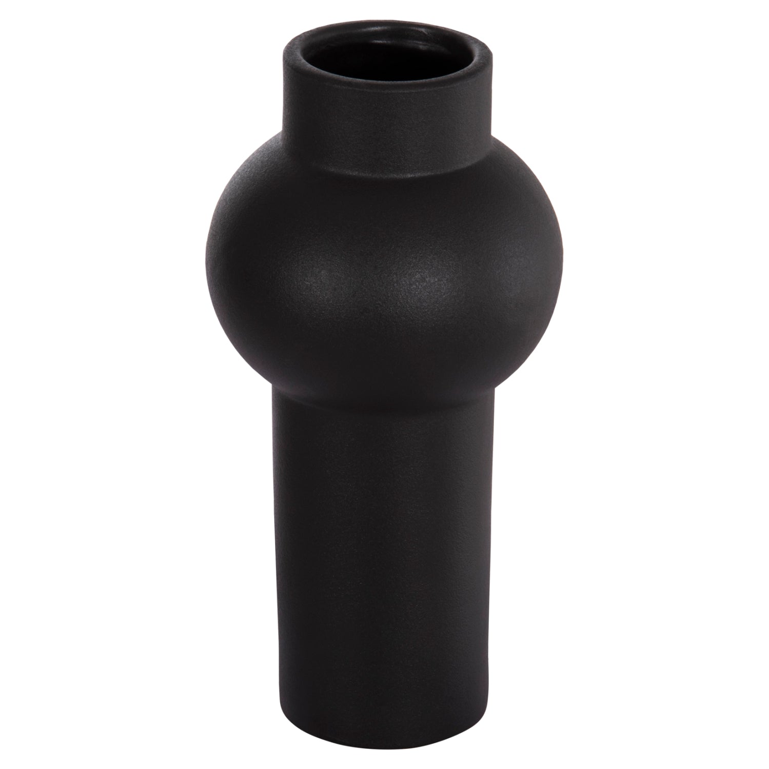 ΕΠΙΤΡΑΠΕΖΙΟ ΚΕΡΑΜΙΚΟ ΔΙΑΚΟΣΜΗΤΙΚΟ SCEPTER HM4605.02 ΜΑΥΡΟ ΜΑΤ Φ15x30Υ εκ.