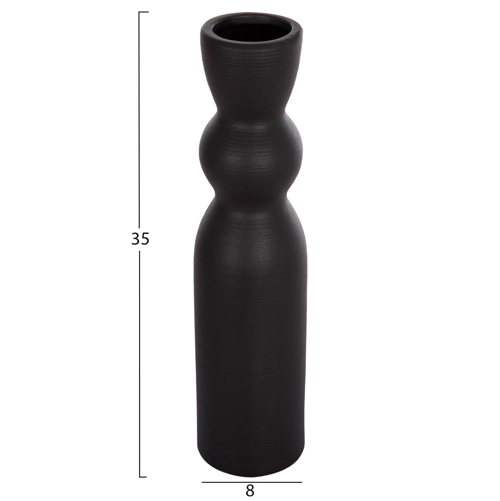 ΕΠΙΤΡΑΠΕΖΙΟ ΚΕΡΑΜΙΚΟ ΔΙΑΚΟΣΜΗΤΙΚΟ SCEPTER HM4614.02 ΜΑΥΡΟ ΜΑΤ Φ8x35Υ εκ.