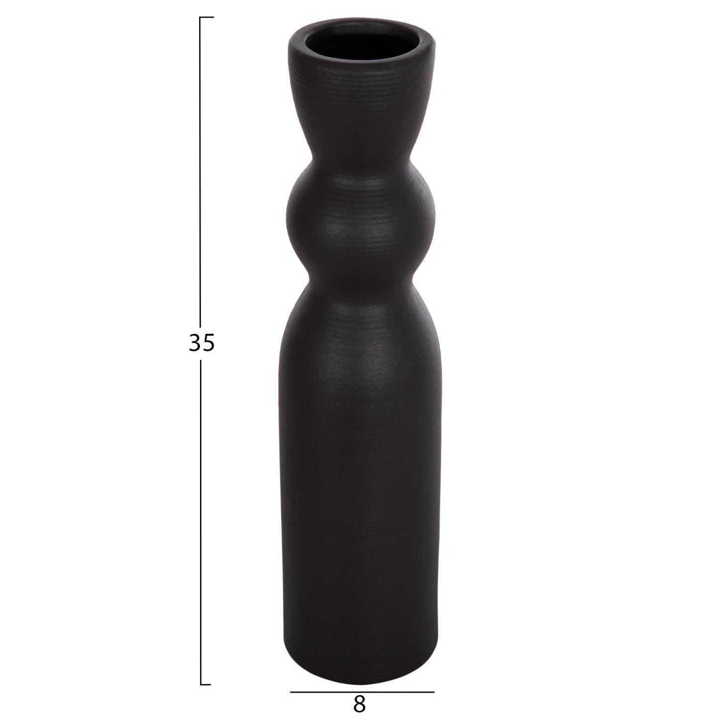 ΕΠΙΤΡΑΠΕΖΙΟ ΚΕΡΑΜΙΚΟ ΔΙΑΚΟΣΜΗΤΙΚΟ SCEPTER HM4614.02 ΜΑΥΡΟ ΜΑΤ Φ8x35Υ εκ.