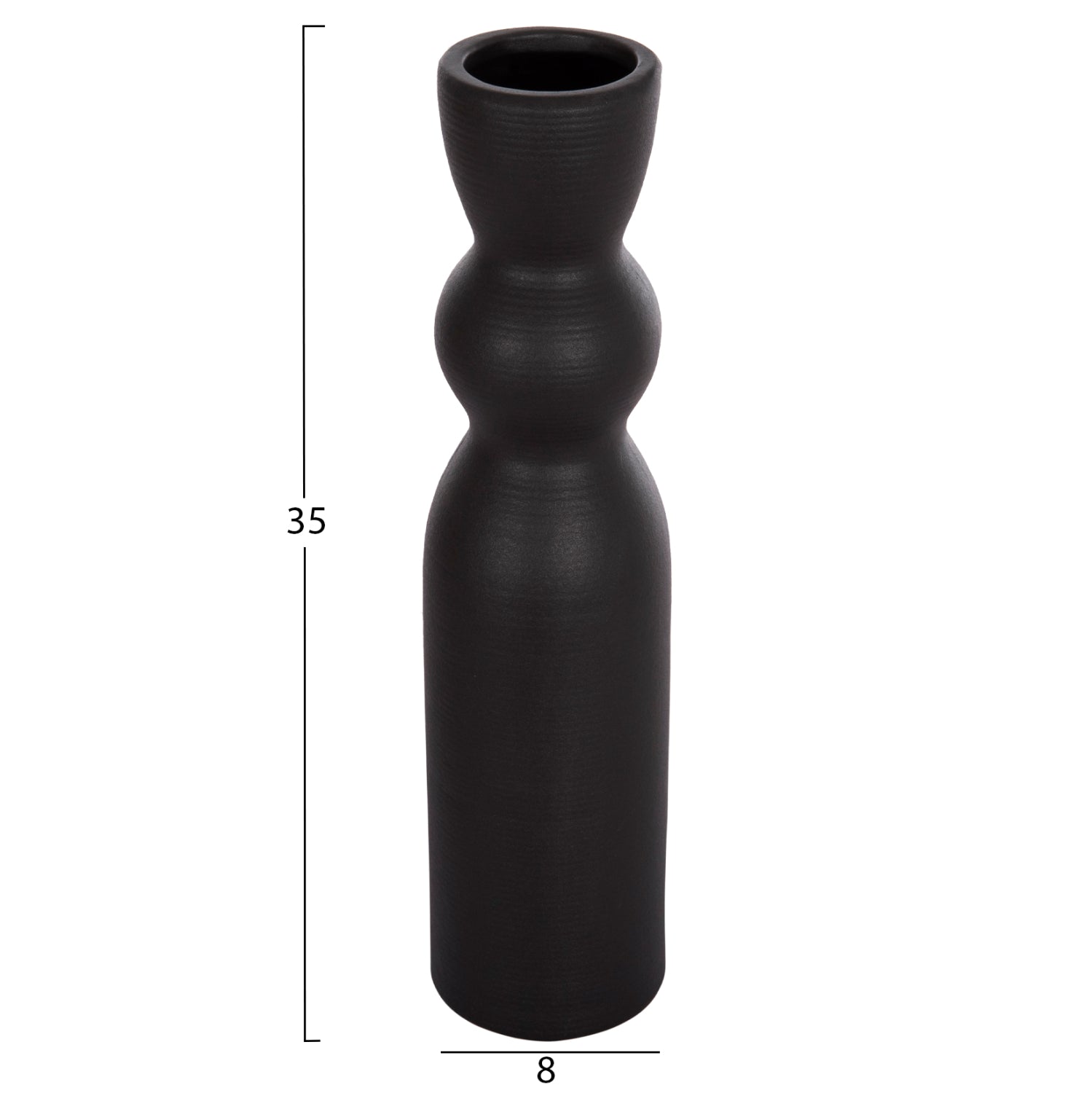 ΕΠΙΤΡΑΠΕΖΙΟ ΚΕΡΑΜΙΚΟ ΔΙΑΚΟΣΜΗΤΙΚΟ SCEPTER HM4614.02 ΜΑΥΡΟ ΜΑΤ Φ8x35Υ εκ.