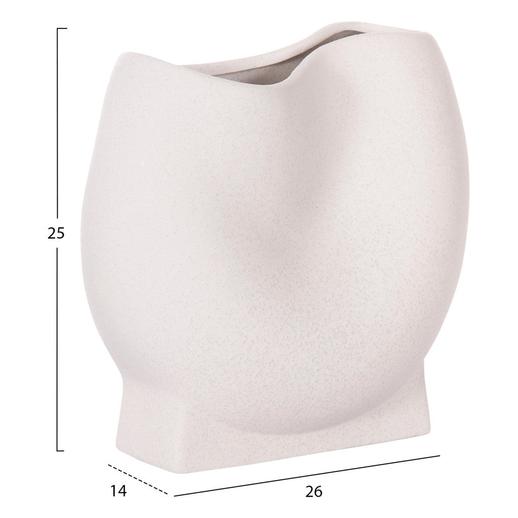 ΕΠΙΤΡΑΠΕΖΙΟ ΚΕΡΑΜΙΚΟ ΔΙΑΚΟΣΜΗΤΙΚΟ GLAZE HM4610.01 ΥΠΟΛΕΥΚΟ ΚΡΥΣΤΑΛΛΙΚΟ 26x14x25Υεκ