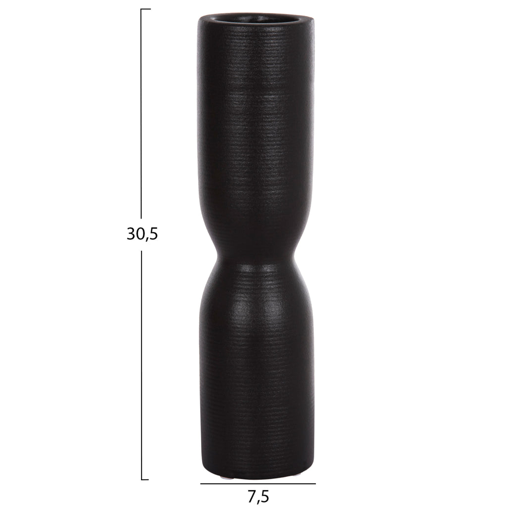 ΕΠΙΤΡΑΠΕΖΙΟ ΚΕΡΑΜΙΚΟ ΔΙΑΚΟΣΜΗΤΙΚΟ SCEPTER HM4615.02 ΜΑΥΡΟ ΜΑΤ Φ7,5x30,5Υεκ