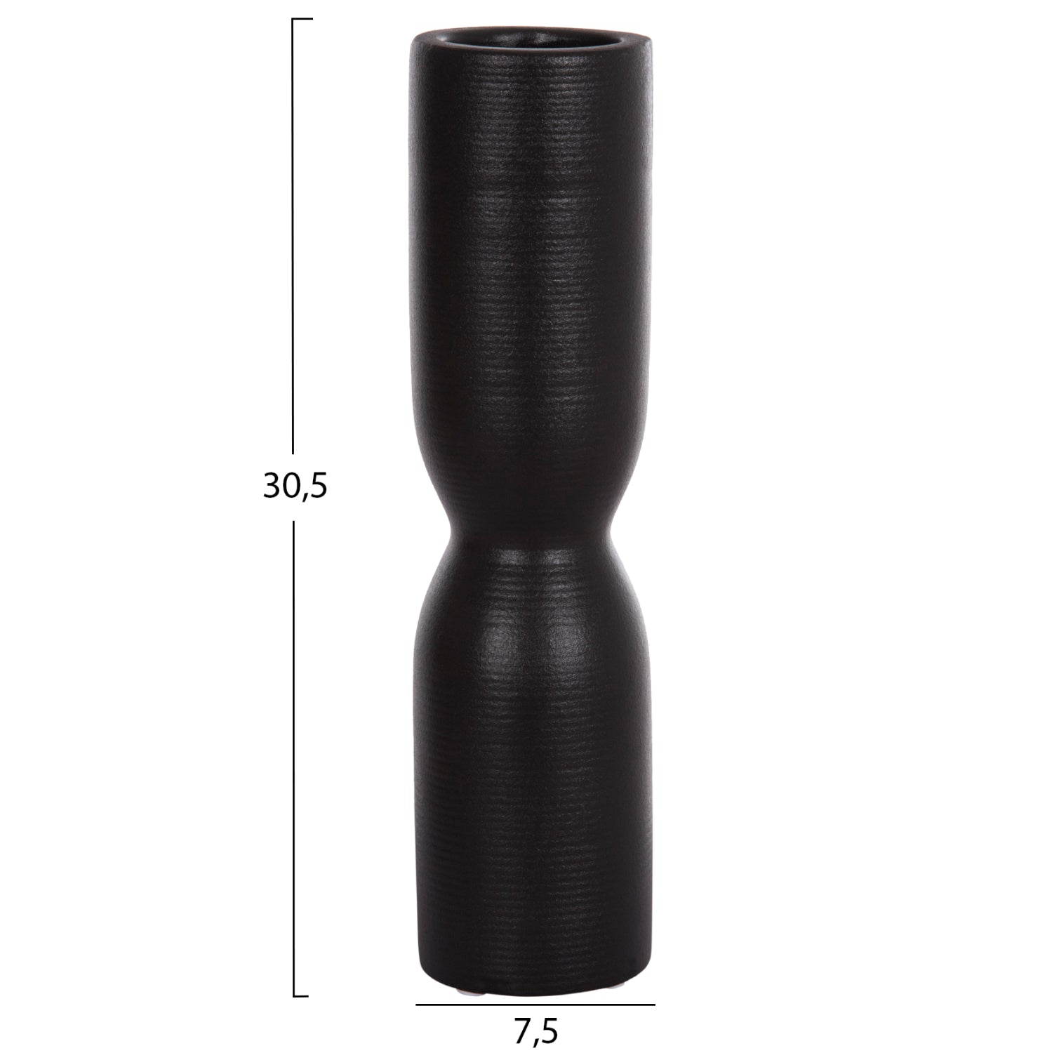 ΕΠΙΤΡΑΠΕΖΙΟ ΚΕΡΑΜΙΚΟ ΔΙΑΚΟΣΜΗΤΙΚΟ SCEPTER HM4615.02 ΜΑΥΡΟ ΜΑΤ Φ7,5x30,5Υεκ