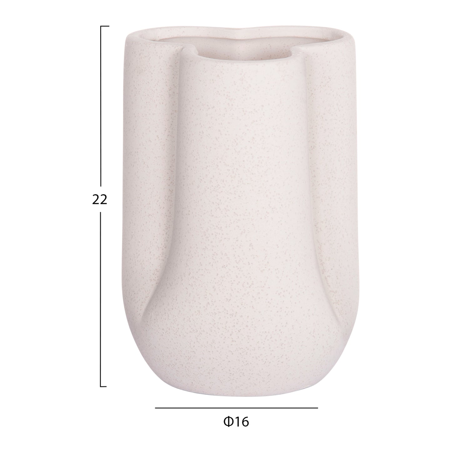 ΕΠΙΤΡΑΠΕΖΙΟ ΚΕΡΑΜΙΚΟ ΔΙΑΚΟΣΜΗΤΙΚΟ GLAZE HM4613.01 ΚΡΥΣΤΑΛΛΙΚΟ ΥΠΟΛΕΥΚΟ Φ16x22Υεκ
