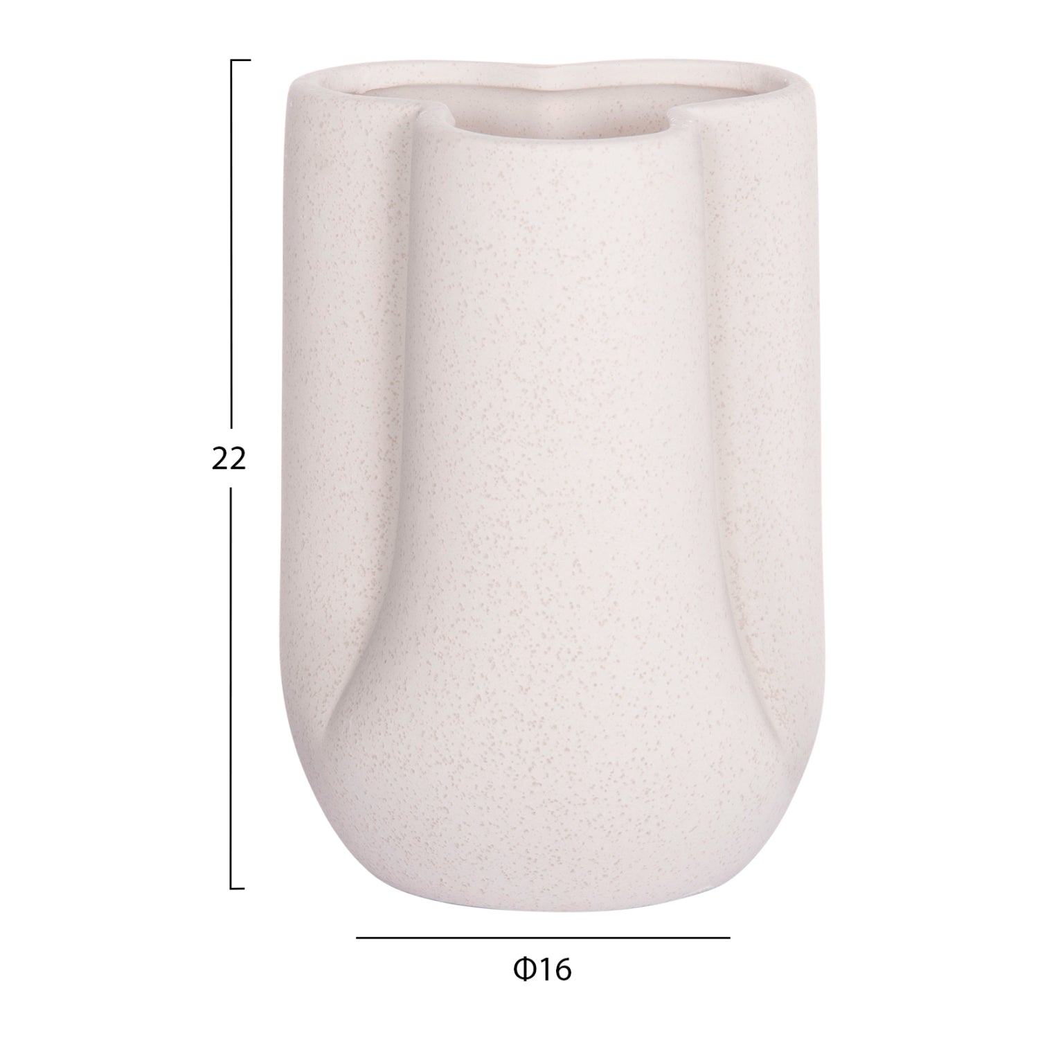 ΕΠΙΤΡΑΠΕΖΙΟ ΚΕΡΑΜΙΚΟ ΔΙΑΚΟΣΜΗΤΙΚΟ GLAZE HM4613.01 ΚΡΥΣΤΑΛΛΙΚΟ ΥΠΟΛΕΥΚΟ Φ16x22Υεκ
