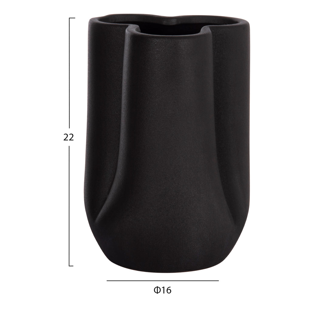 ΕΠΙΤΡΑΠΕΖΙΟ ΚΕΡΑΜΙΚΟ ΔΙΑΚΟΣΜΗΤΙΚΟ GLAZE HM4613.02 ΜΑΥΡΟ ΜΑΤ Φ16x22Υεκ