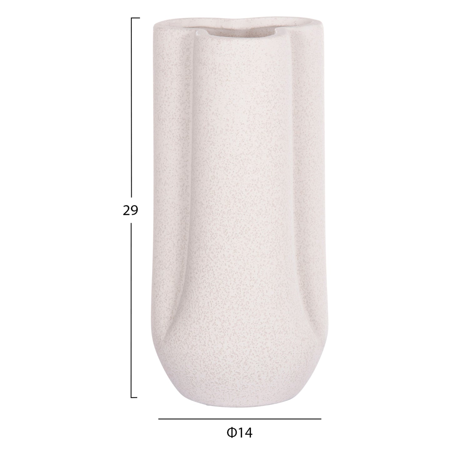 ΕΠΙΤΡΑΠΕΖΙΟ ΚΕΡΑΜΙΚΟ ΔΙΑΚΟΣΜΗΤΙΚΟ GLAZE HM4612.01 ΚΡΥΣΤΑΛΛΙΚΟ ΥΠΟΛΕΥΚΟ Φ14x29Υεκ