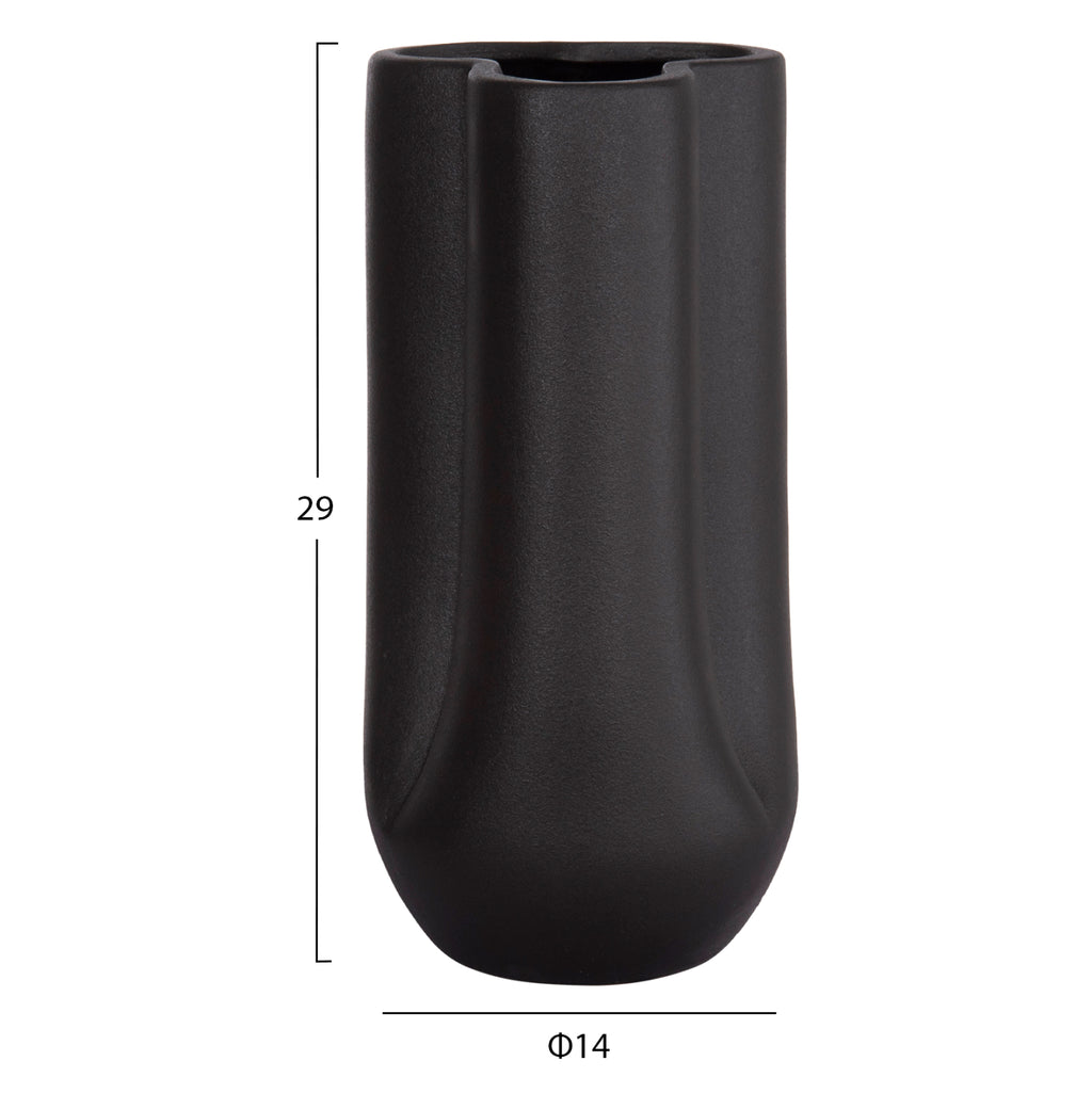 ΕΠΙΤΡΑΠΕΖΙΟ ΚΕΡΑΜΙΚΟ ΔΙΑΚΟΣΜΗΤΙΚΟ GLAZE HM4612.02 ΜΑΥΡΟ ΜΑΤ Φ14x29Υεκ