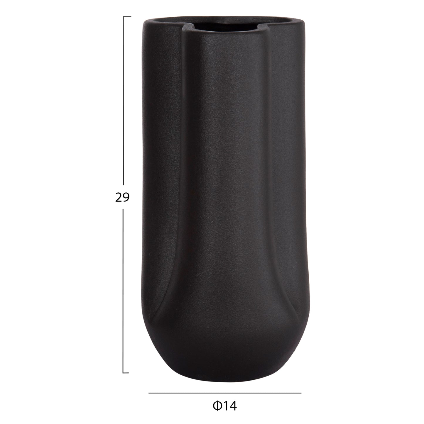 ΕΠΙΤΡΑΠΕΖΙΟ ΚΕΡΑΜΙΚΟ ΔΙΑΚΟΣΜΗΤΙΚΟ GLAZE HM4612.02 ΜΑΥΡΟ ΜΑΤ Φ14x29Υεκ