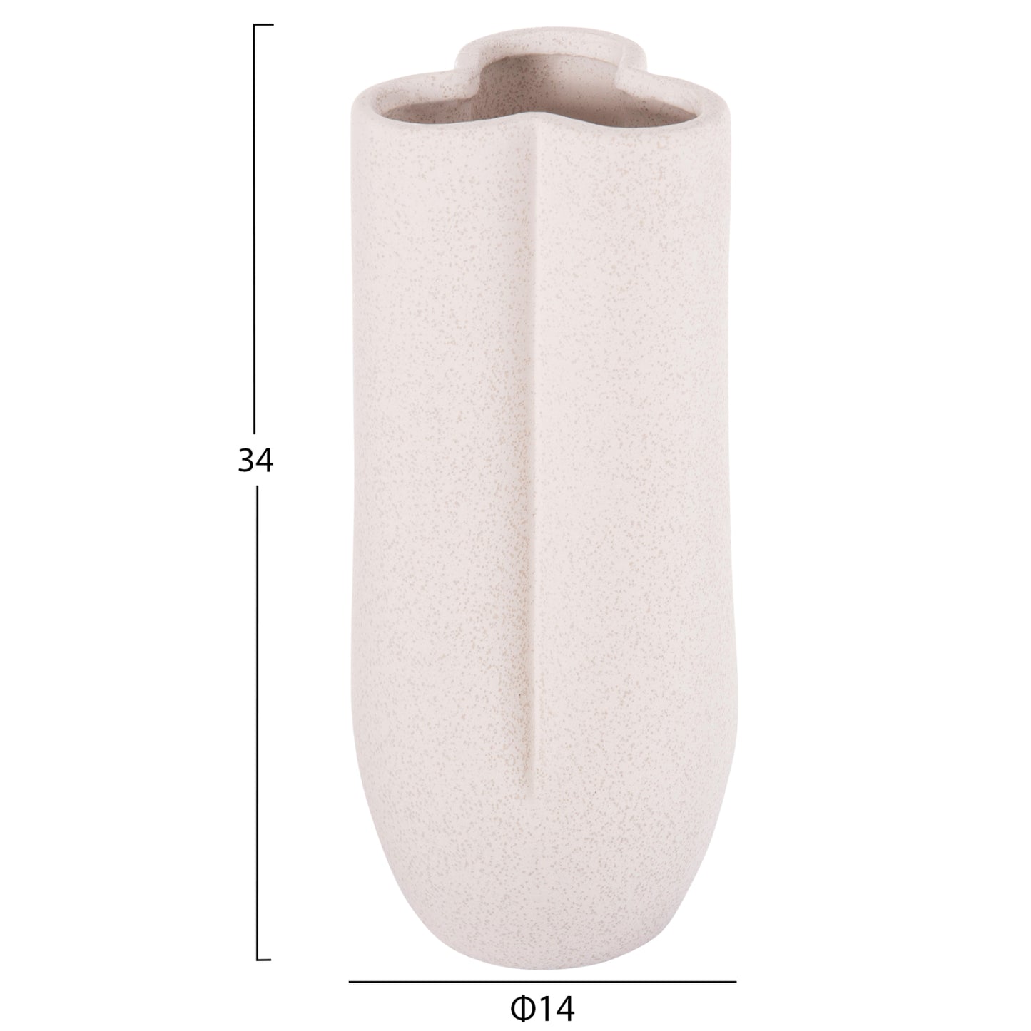 ΕΠΙΤΡΑΠΕΖΙΟ ΚΕΡΑΜΙΚΟ ΔΙΑΚΟΣΜΗΤΙΚΟ GLAZE HM4611.01 ΚΡΥΣΤΑΛΛΙΚΟ ΥΠΟΛΕΥΚΟ Φ14x34Υεκ