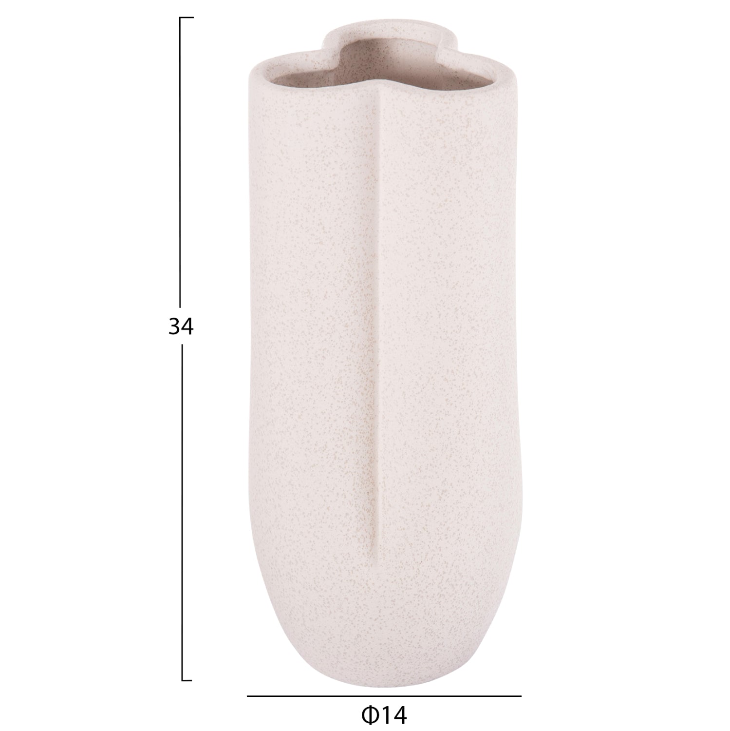 ΕΠΙΤΡΑΠΕΖΙΟ ΚΕΡΑΜΙΚΟ ΔΙΑΚΟΣΜΗΤΙΚΟ GLAZE HM4611.01 ΚΡΥΣΤΑΛΛΙΚΟ ΥΠΟΛΕΥΚΟ Φ14x34Υεκ