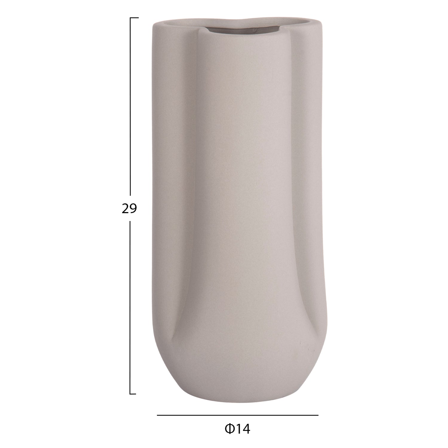 ΕΠΙΤΡΑΠΕΖΙΟ ΚΕΡΑΜΙΚΟ ΔΙΑΚΟΣΜΗΤΙΚΟ GLAZE HM4612.03 ΓΚΡΙ ΜΑΤ Φ14x29Υεκ