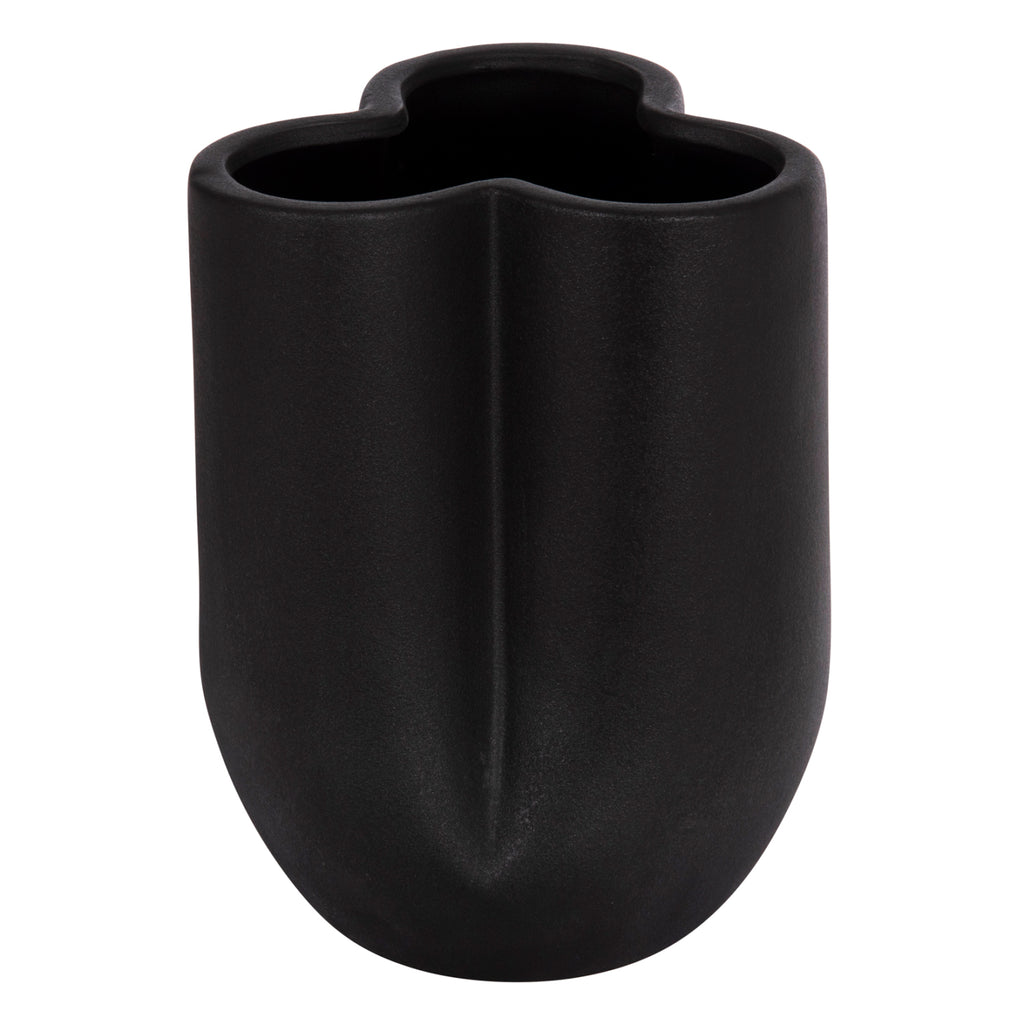 ΕΠΙΤΡΑΠΕΖΙΟ ΚΕΡΑΜΙΚΟ ΔΙΑΚΟΣΜΗΤΙΚΟ GLAZE HM4613.02 ΜΑΥΡΟ ΜΑΤ Φ16x22Υεκ