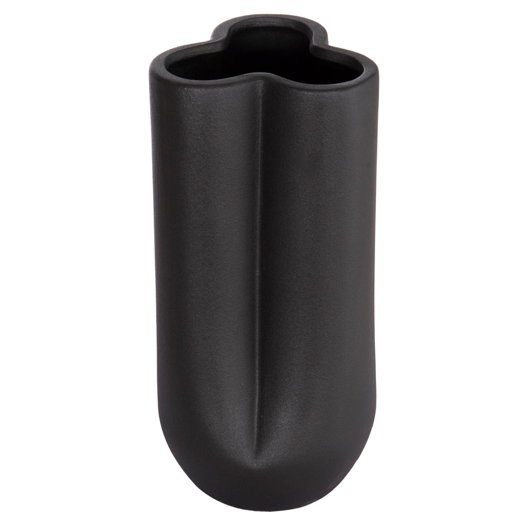 ΕΠΙΤΡΑΠΕΖΙΟ ΚΕΡΑΜΙΚΟ ΔΙΑΚΟΣΜΗΤΙΚΟ GLAZE HM4612.02 ΜΑΥΡΟ ΜΑΤ Φ14x29Υεκ