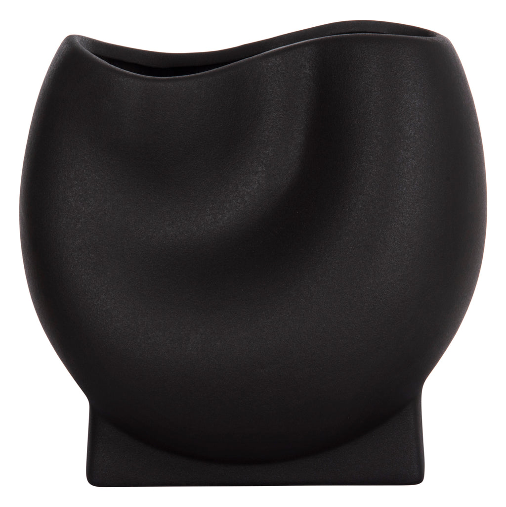 ΕΠΙΤΡΑΠΕΖΙΟ ΚΕΡΑΜΙΚΟ ΔΙΑΚΟΣΜΗΤΙΚΟ GLAZE HM4610.02 ΜΑΥΡΟ ΜΑΤ 26x14x25Υεκ