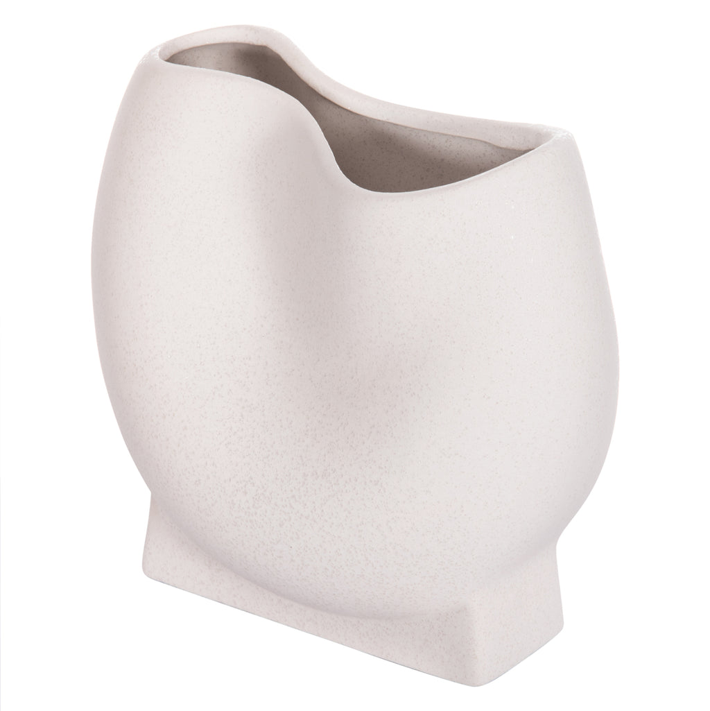 ΕΠΙΤΡΑΠΕΖΙΟ ΚΕΡΑΜΙΚΟ ΔΙΑΚΟΣΜΗΤΙΚΟ GLAZE HM4610.01 ΥΠΟΛΕΥΚΟ ΚΡΥΣΤΑΛΛΙΚΟ 26x14x25Υεκ