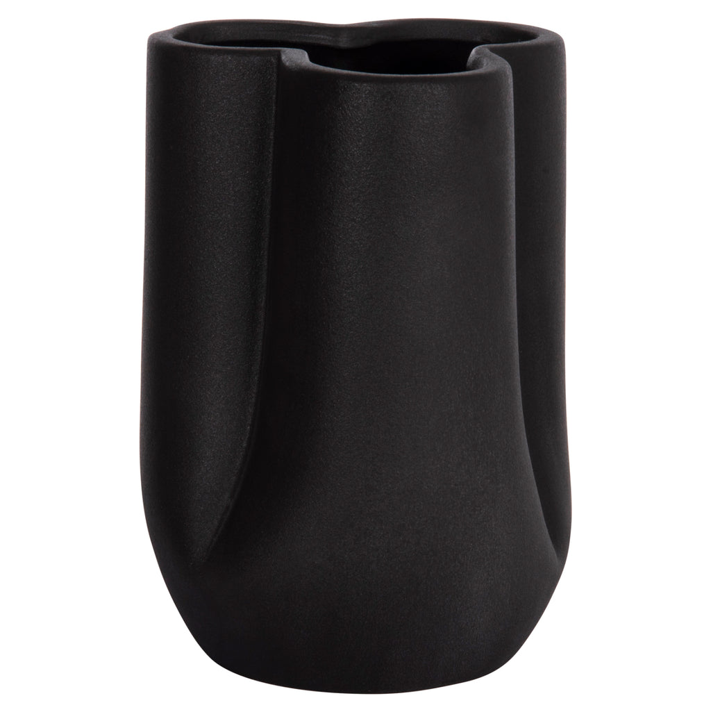 ΕΠΙΤΡΑΠΕΖΙΟ ΚΕΡΑΜΙΚΟ ΔΙΑΚΟΣΜΗΤΙΚΟ GLAZE HM4613.02 ΜΑΥΡΟ ΜΑΤ Φ16x22Υεκ