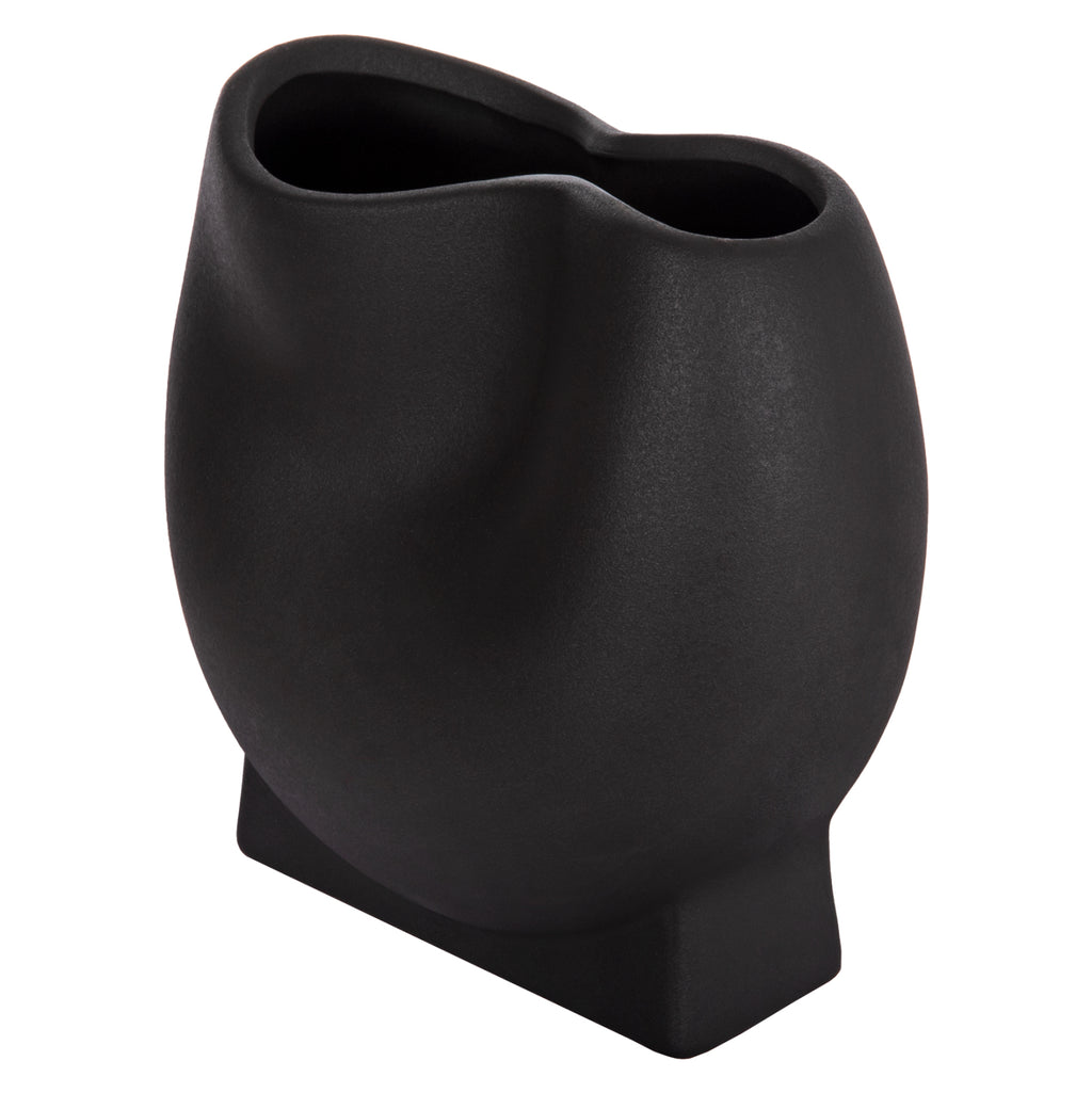 ΕΠΙΤΡΑΠΕΖΙΟ ΚΕΡΑΜΙΚΟ ΔΙΑΚΟΣΜΗΤΙΚΟ GLAZE HM4610.02 ΜΑΥΡΟ ΜΑΤ 26x14x25Υεκ