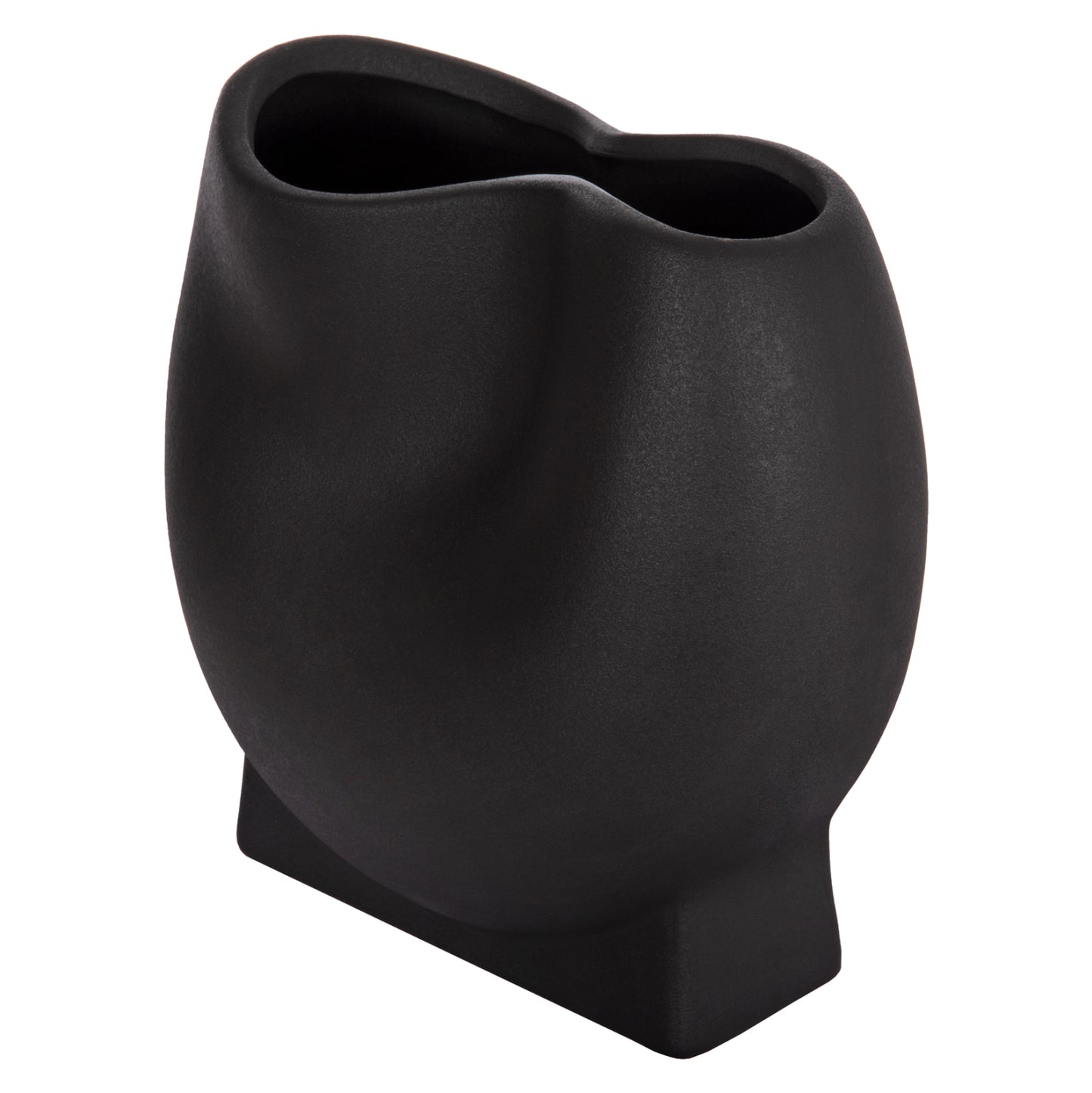 ΕΠΙΤΡΑΠΕΖΙΟ ΚΕΡΑΜΙΚΟ ΔΙΑΚΟΣΜΗΤΙΚΟ GLAZE HM4610.02 ΜΑΥΡΟ ΜΑΤ 26x14x25Υεκ
