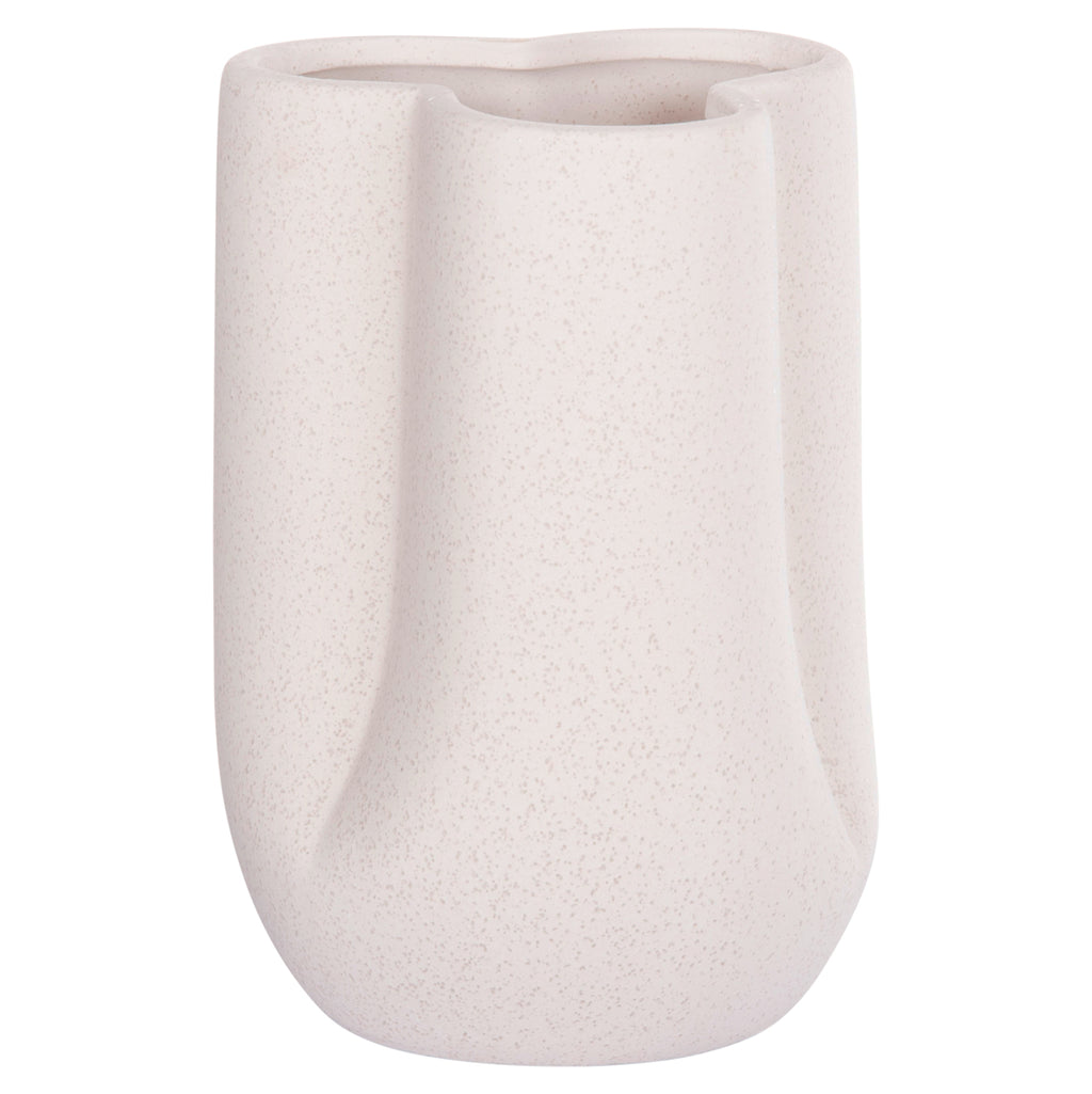 ΕΠΙΤΡΑΠΕΖΙΟ ΚΕΡΑΜΙΚΟ ΔΙΑΚΟΣΜΗΤΙΚΟ GLAZE HM4613.01 ΚΡΥΣΤΑΛΛΙΚΟ ΥΠΟΛΕΥΚΟ Φ16x22Υεκ